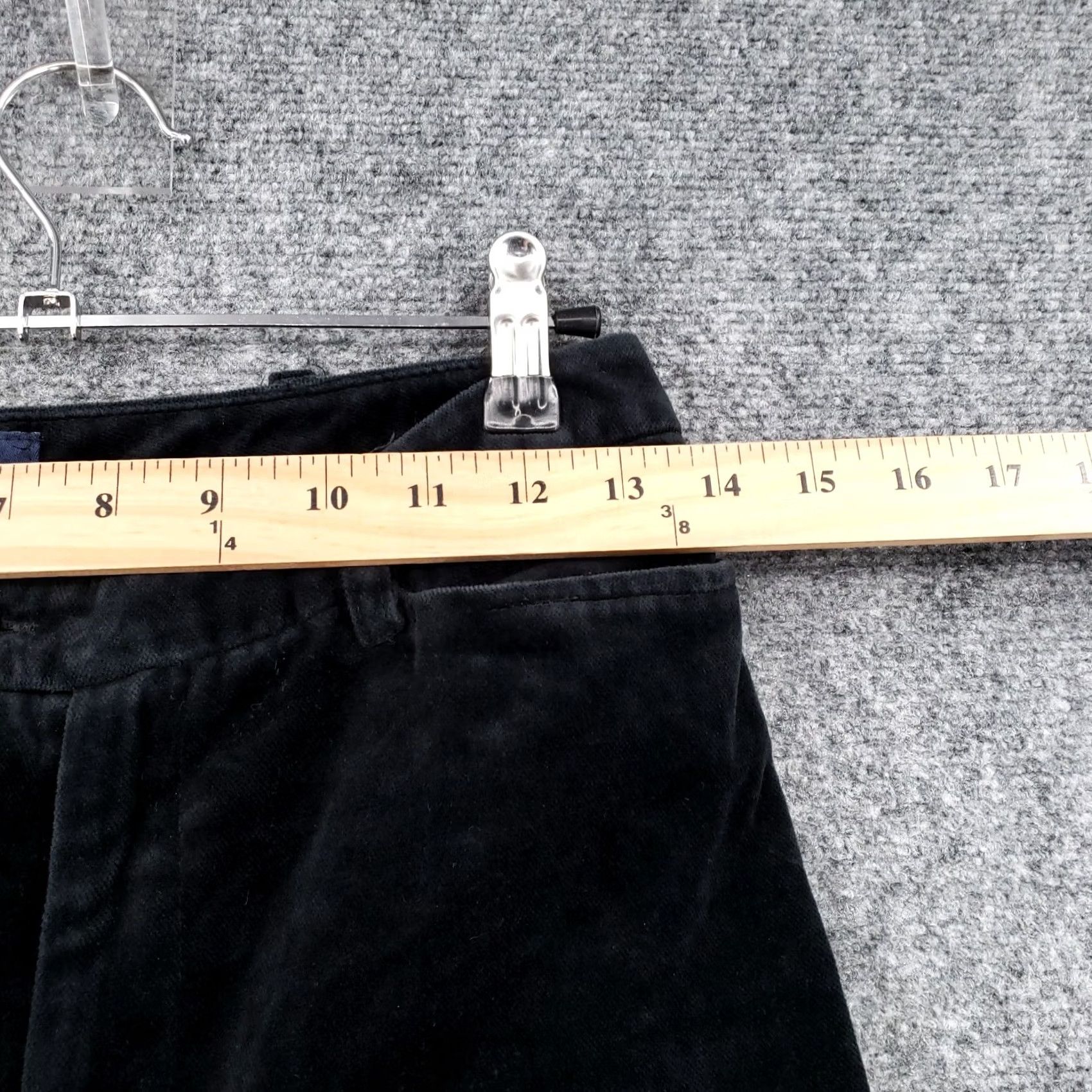 Gap VINTAGE Gap Pants Womens 4 Black Velour Straight Leg Mid Rise Ankle Y2K Size 27" / US 4 / IT 40 - 7 Thumbnail