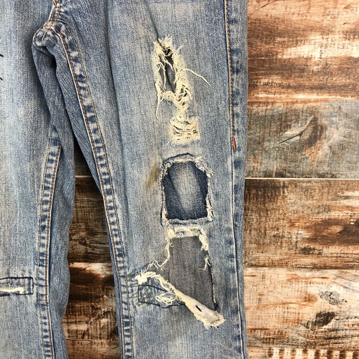 True Religion DLL True Religion Blue Distressed ripped Denim Pants #A2143 Size 26" / US 2 / IT 38 - 10 Thumbnail