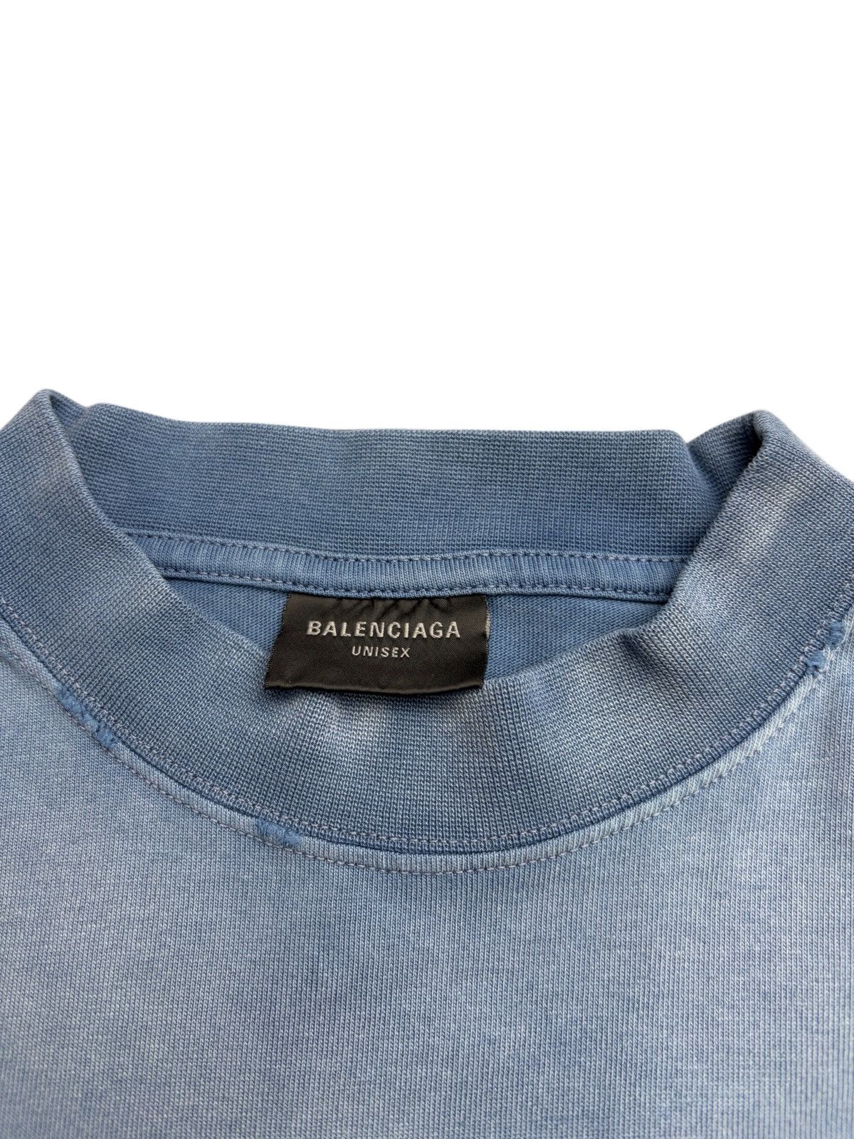 Balenciaga Balenciaga Paris Eiffel Tower T-Shirt Blue/Grey Size 2 Size US L / EU 52-54 / 3 - 4 Thumbnail