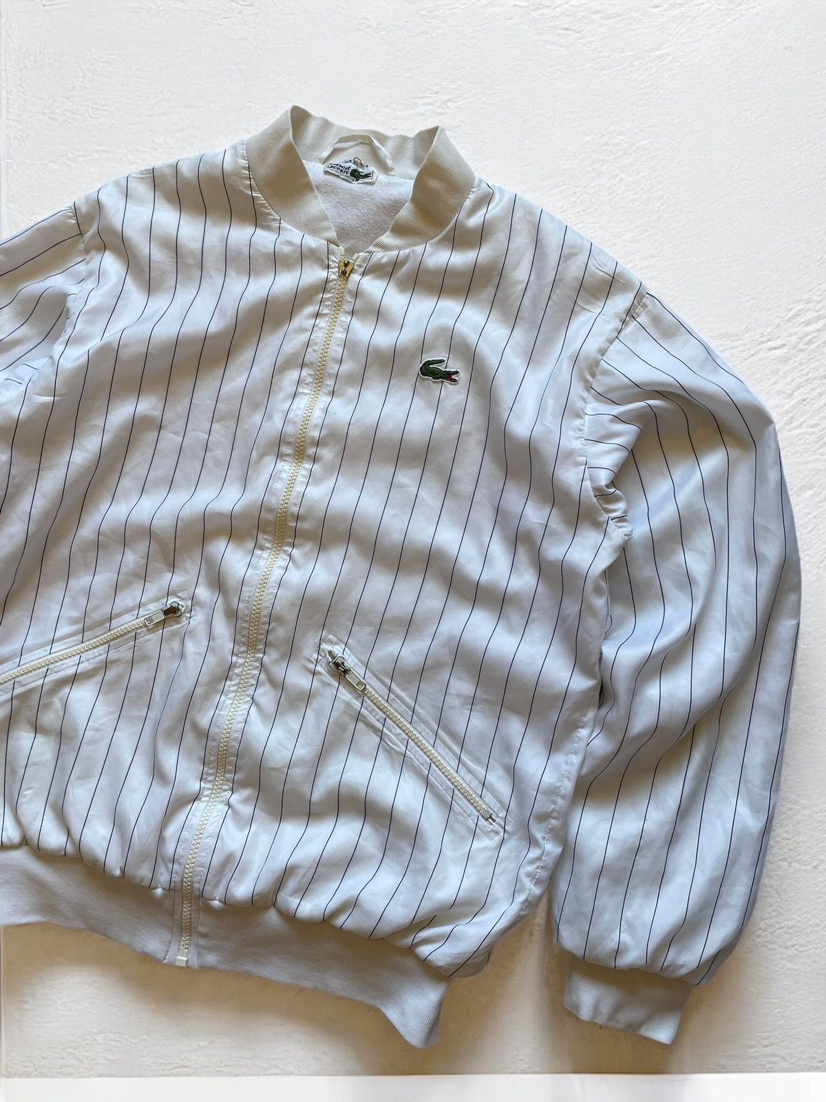 Lacoste × Vintage LACOSTE VINTAGE STRIPPED BOMBER JACKET MA 1 y2k