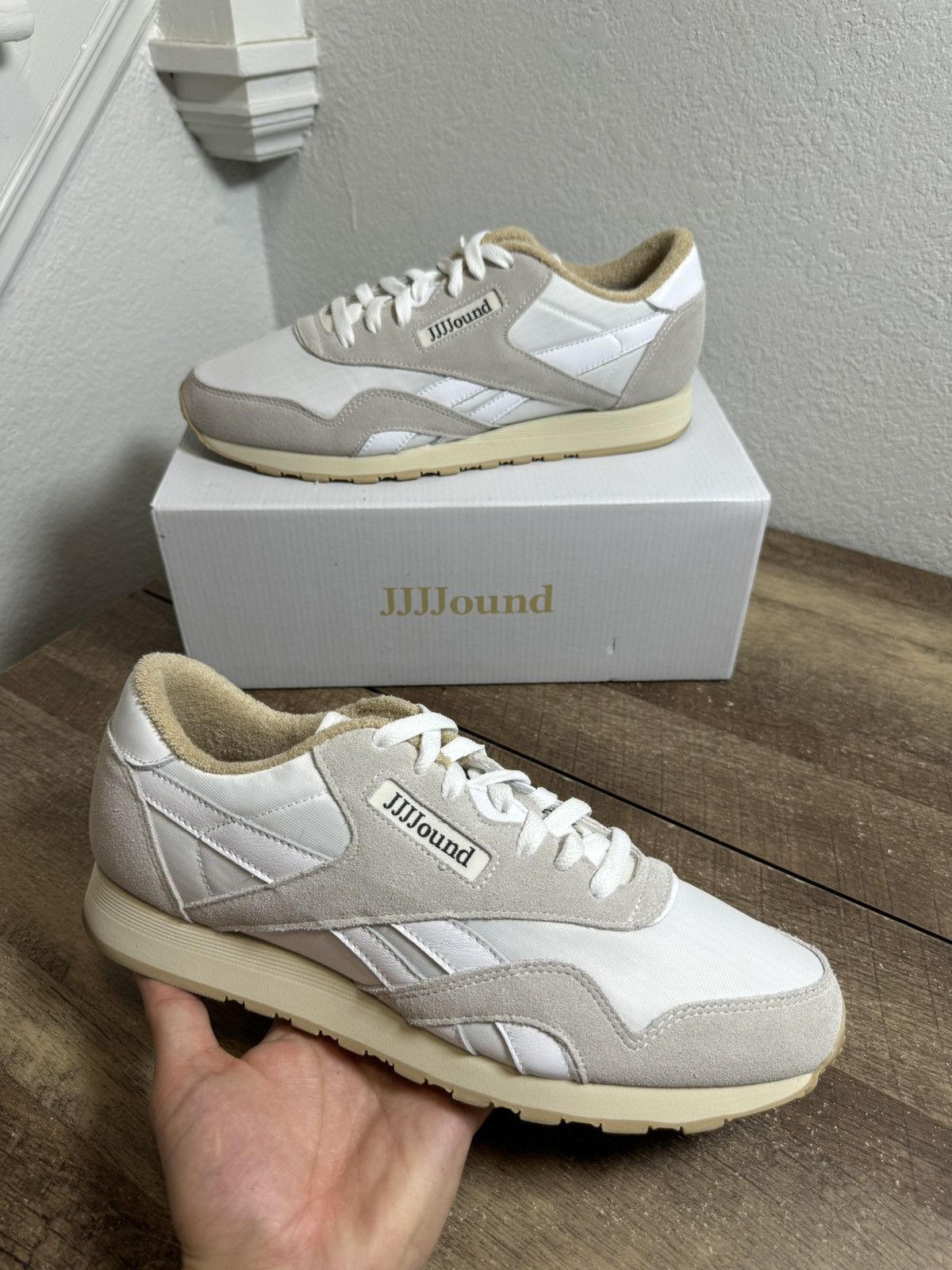 Reebok Reebok x JJJJound Classic Nylon White Grey - Mens Size 10.5 Size US 10.5 / EU 43-44 - 1 Thumbnail