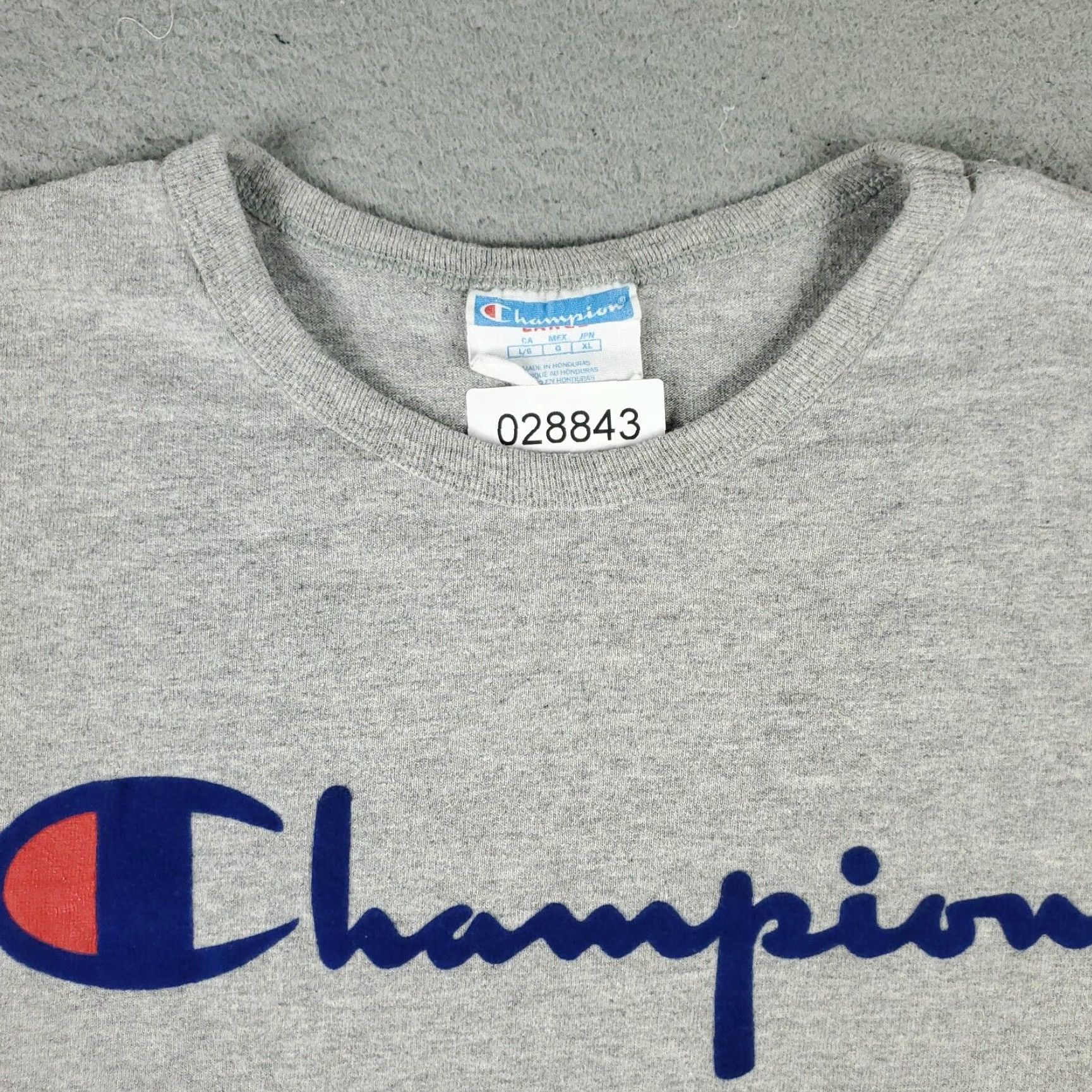 Champion Champion Pullover Sweater Mens Large Gray Long Sleeve Crew Neck Casual Cotton Blend Size US L / EU 52-54 / 3 - 3 Thumbnail