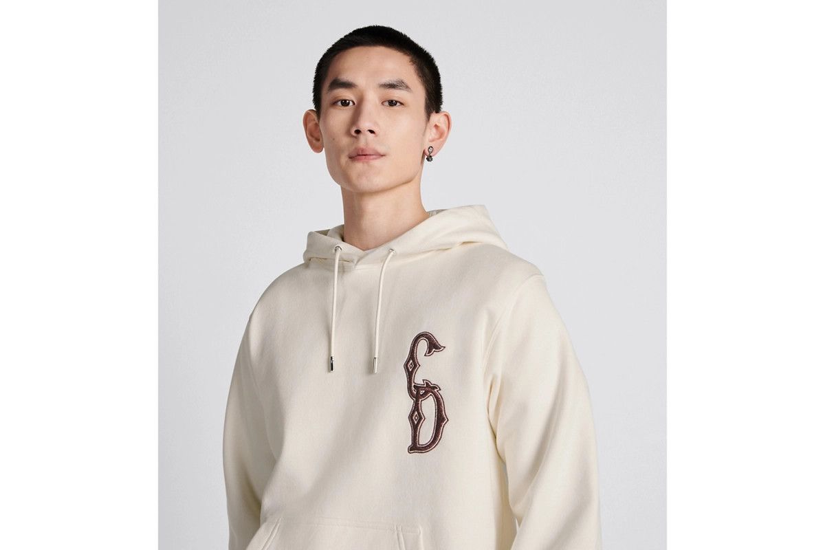 Dior o1bcso1str1124 CD Interlaced Regular-Fit Sweatshirt in White Size US L / EU 52-54 / 3 - 7 Thumbnail