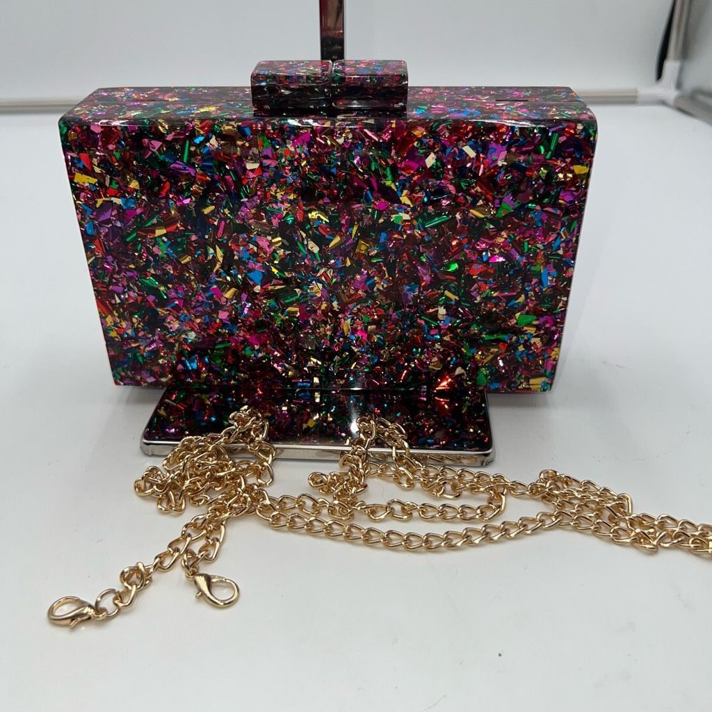 Other Confetti Acrylic Magnetic Clasp Clutch/Chain Shoulder bag Size ONE SIZE - 1 Thumbnail