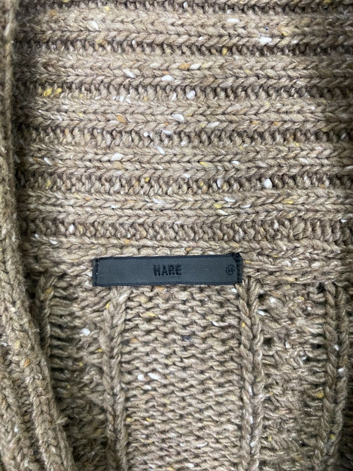 HARE × Japanese Brand × Vintage Japanase designer brand hare cardigan cable knit high collar Size US L / EU 52-54 / 3 - 6 Thumbnail