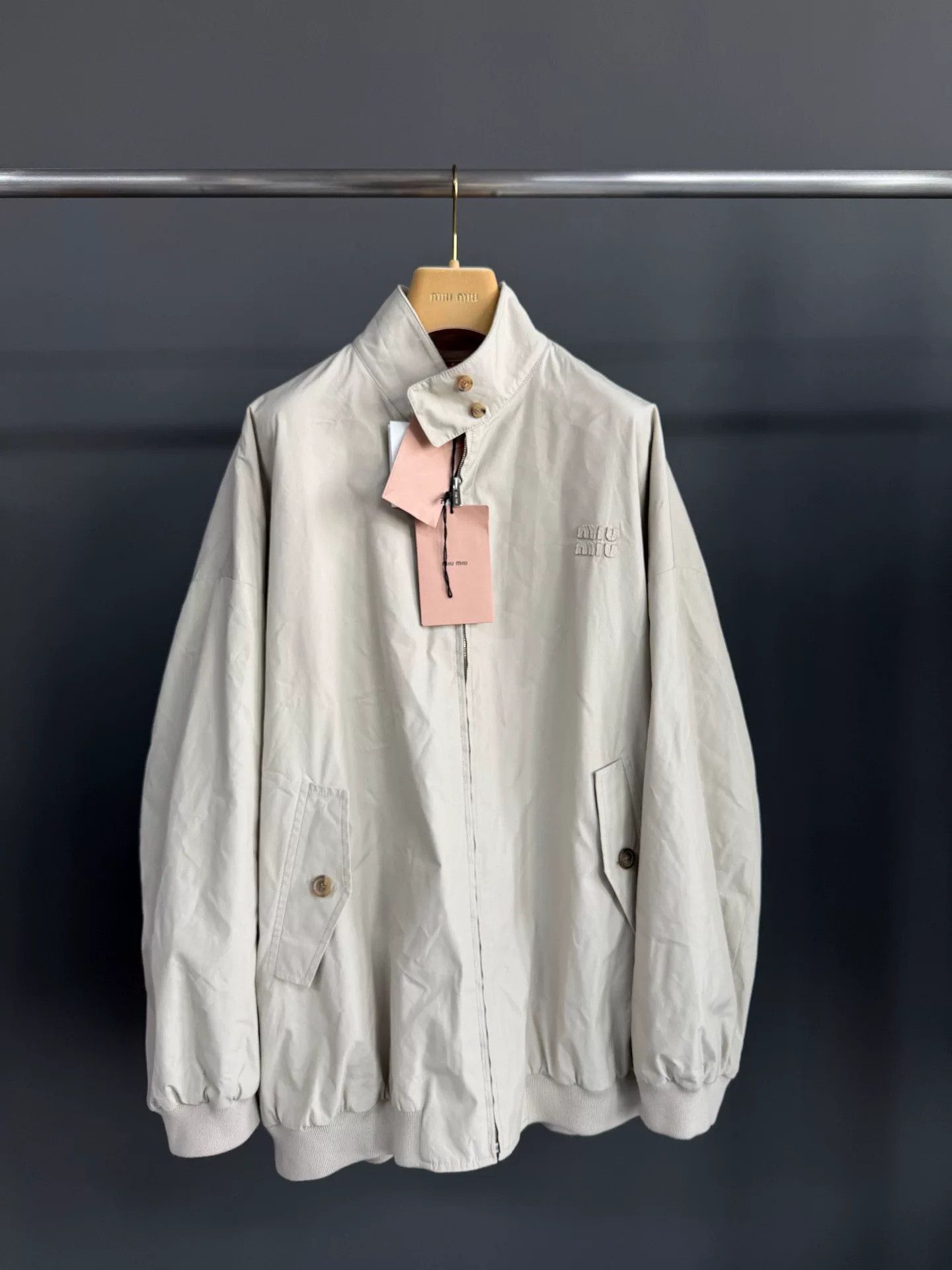 Miu Miu Miu Miu Oversized Gray Item 44 Women Size XL / US 12-14 / IT 48-50 - 1 Thumbnail