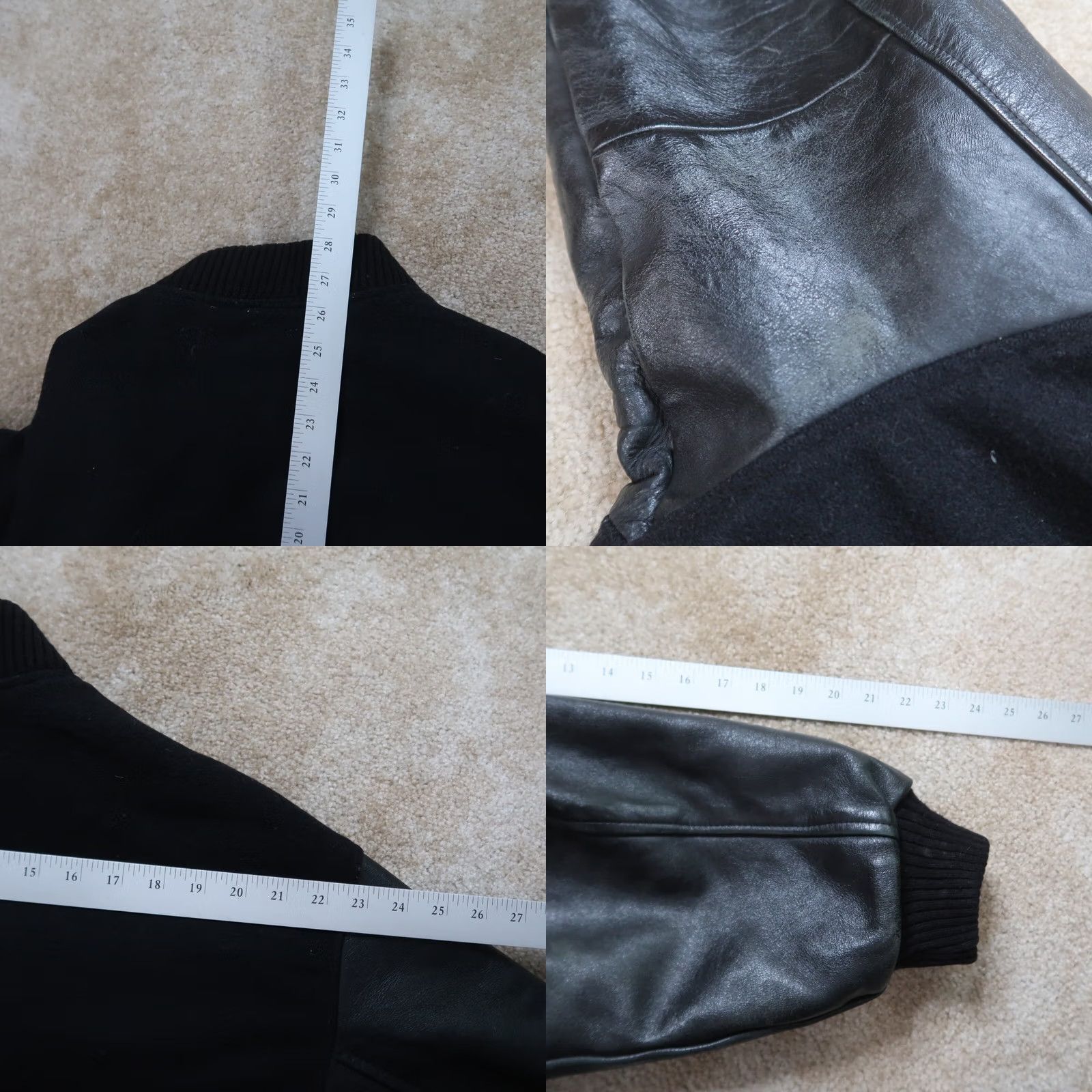 Vintage VINTAGE Varsity Jacket Black Leather Wool Body Jacket Men's XL MV Sport Size US XL / EU 56 / 4 - 9 Thumbnail