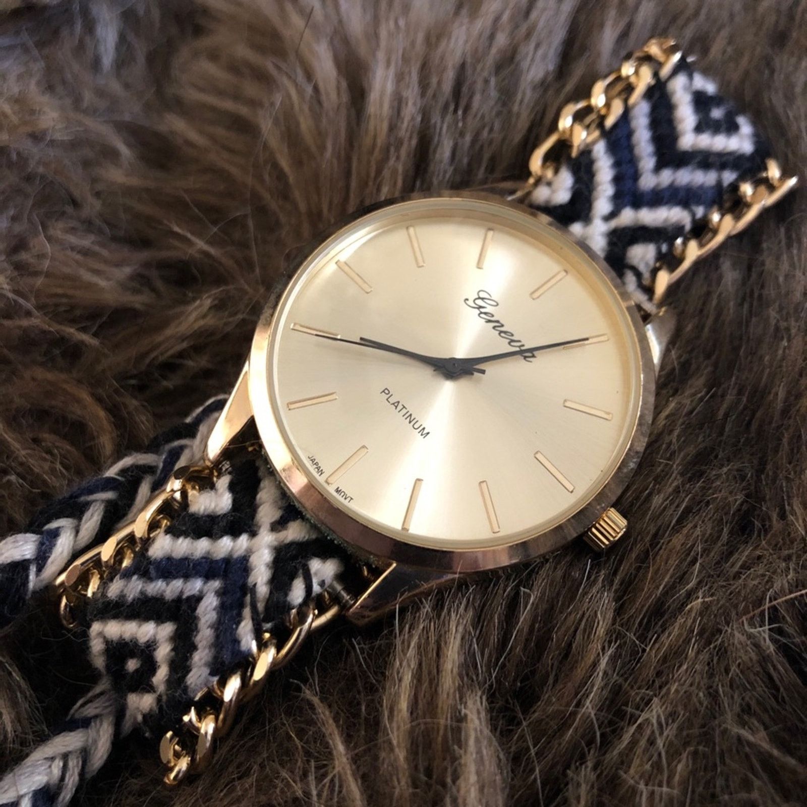 Jewelry Ladies Geneva Platinum adjustable braided watch Size ONE SIZE - 6 Thumbnail