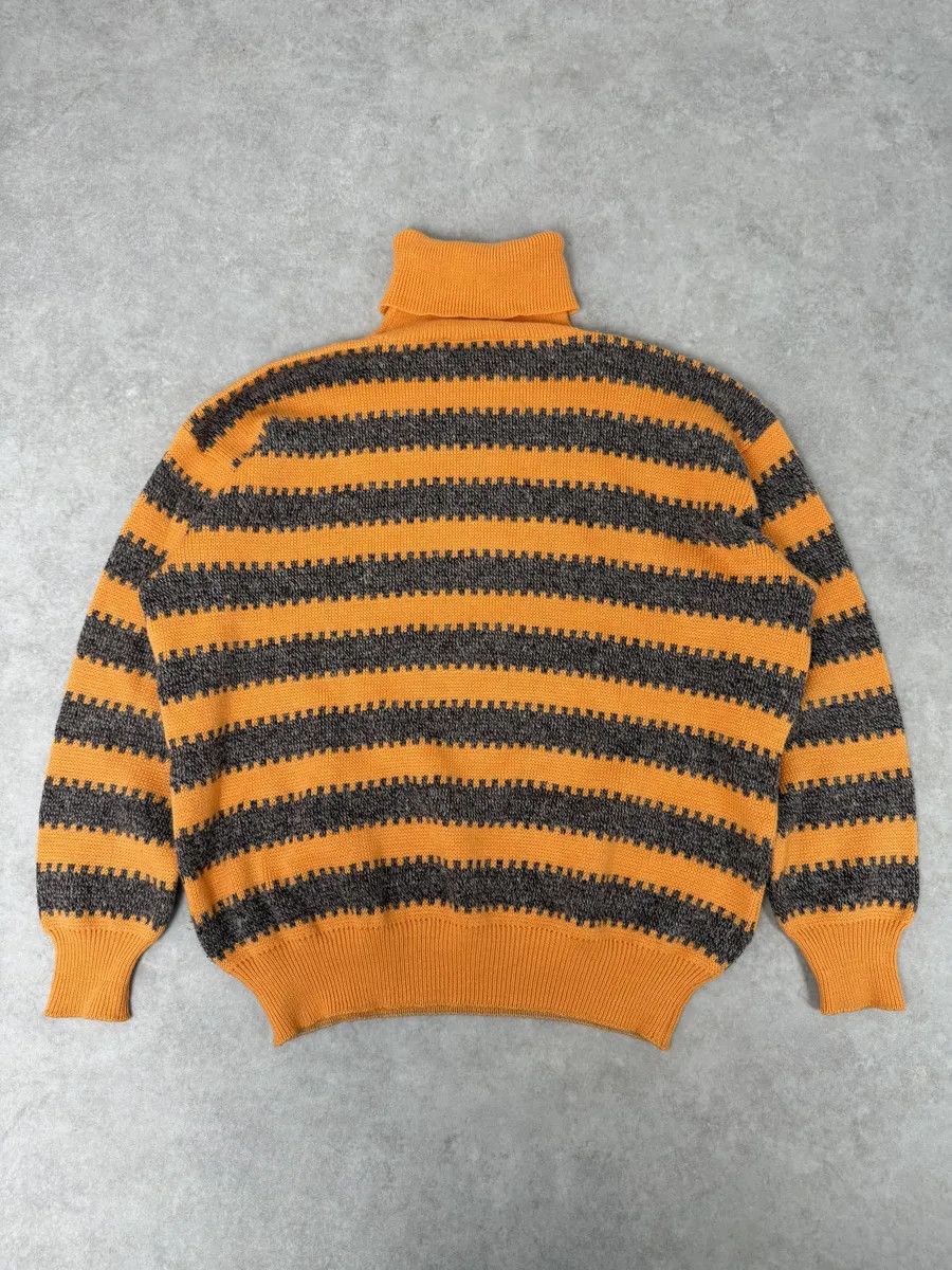 Emporio Armani 1980s Emporio Armani Orange & Grey Wool Turtleneck Sweater Size US S / EU 44-46 / 1 - 4 Thumbnail