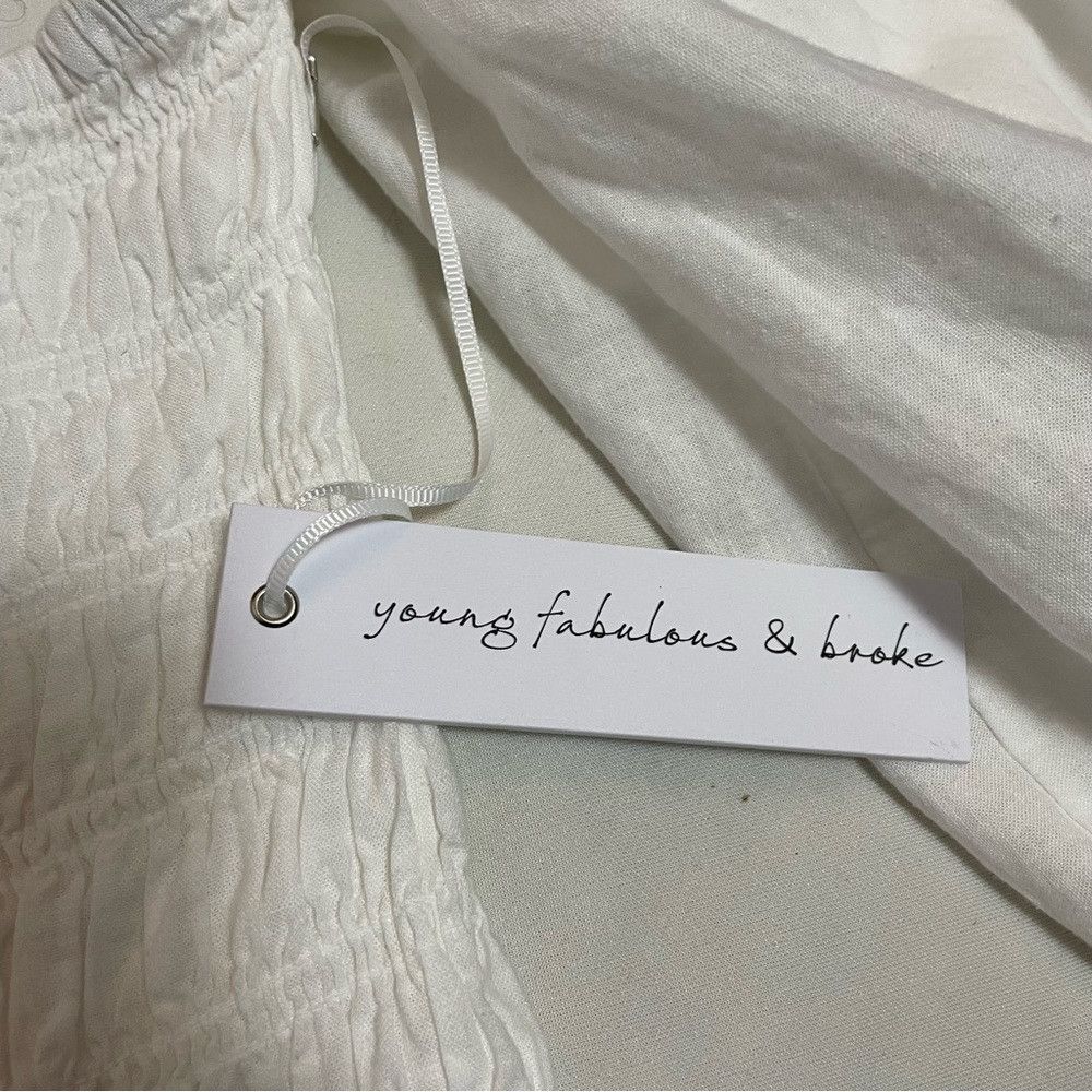 Young Fabulous & Broke NWT New Young Fabulous & Broke Off Shoulder White Yacht Top Size S / US 4 / IT 40 - 8 Thumbnail
