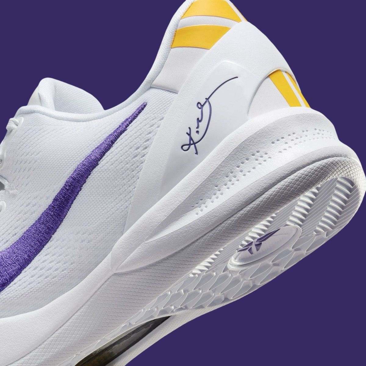 Nike 2024 NIKE KOBE 8 PROTRO LAKERS HOME WHITE/PURPLE (10.5) Size US 10.5 / EU 43-44 - 3 Thumbnail