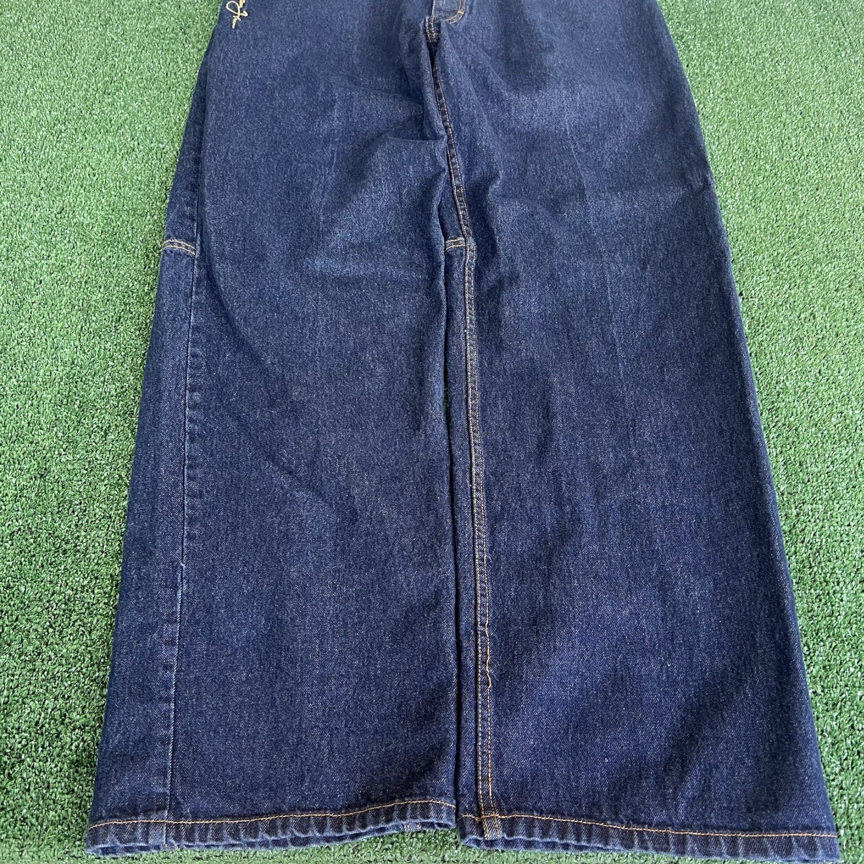 Sean John VINTAGE Sean John Jeans Baggy Wide-Leg 39x34.25" 21" Openings Mens Denim Blue 90s Hip Hop 5-Pocket Size US 39 - 6 Thumbnail