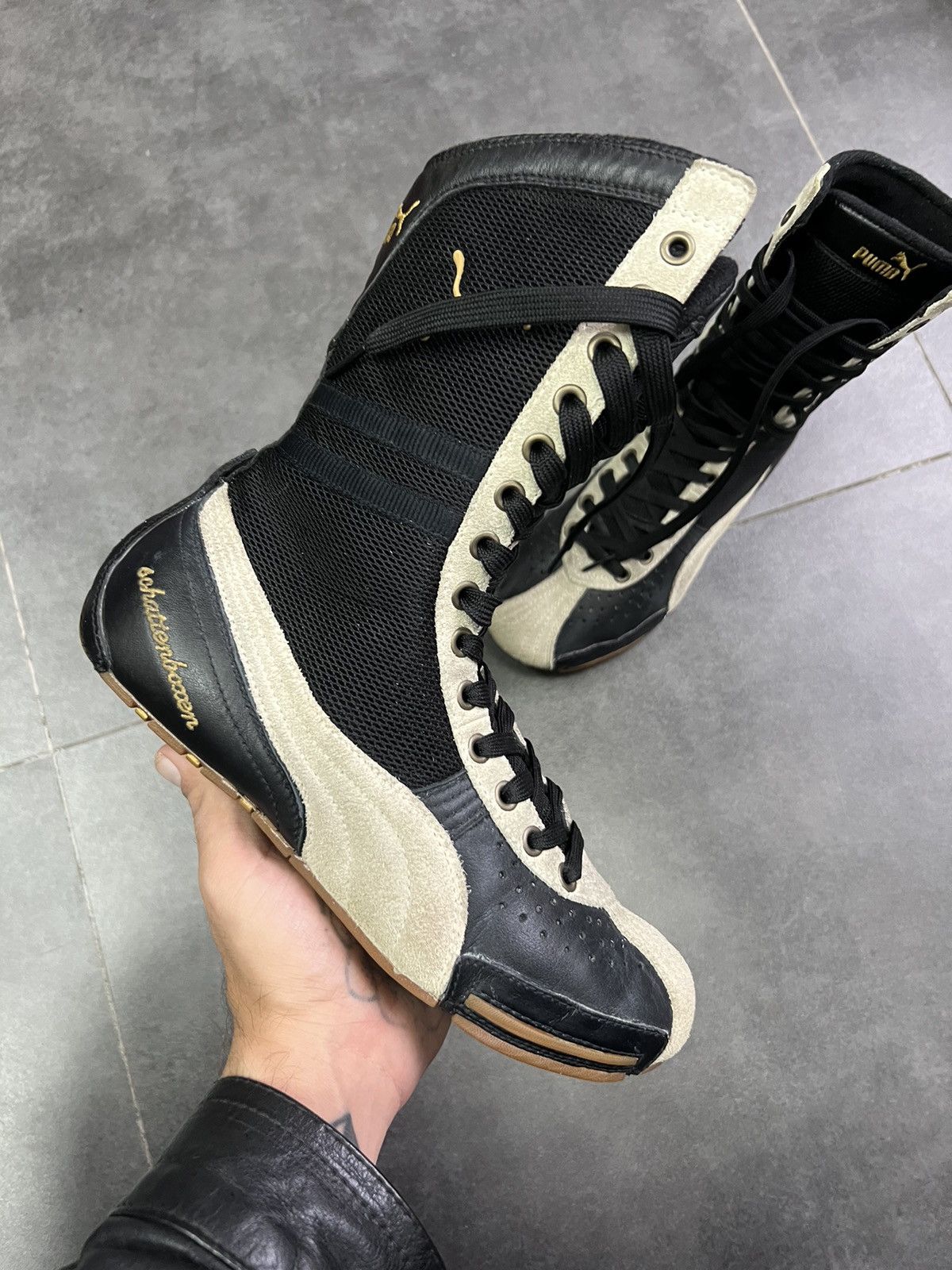 Puma 90s Puma Schattenboxen Boxing Shoes High White Black archive