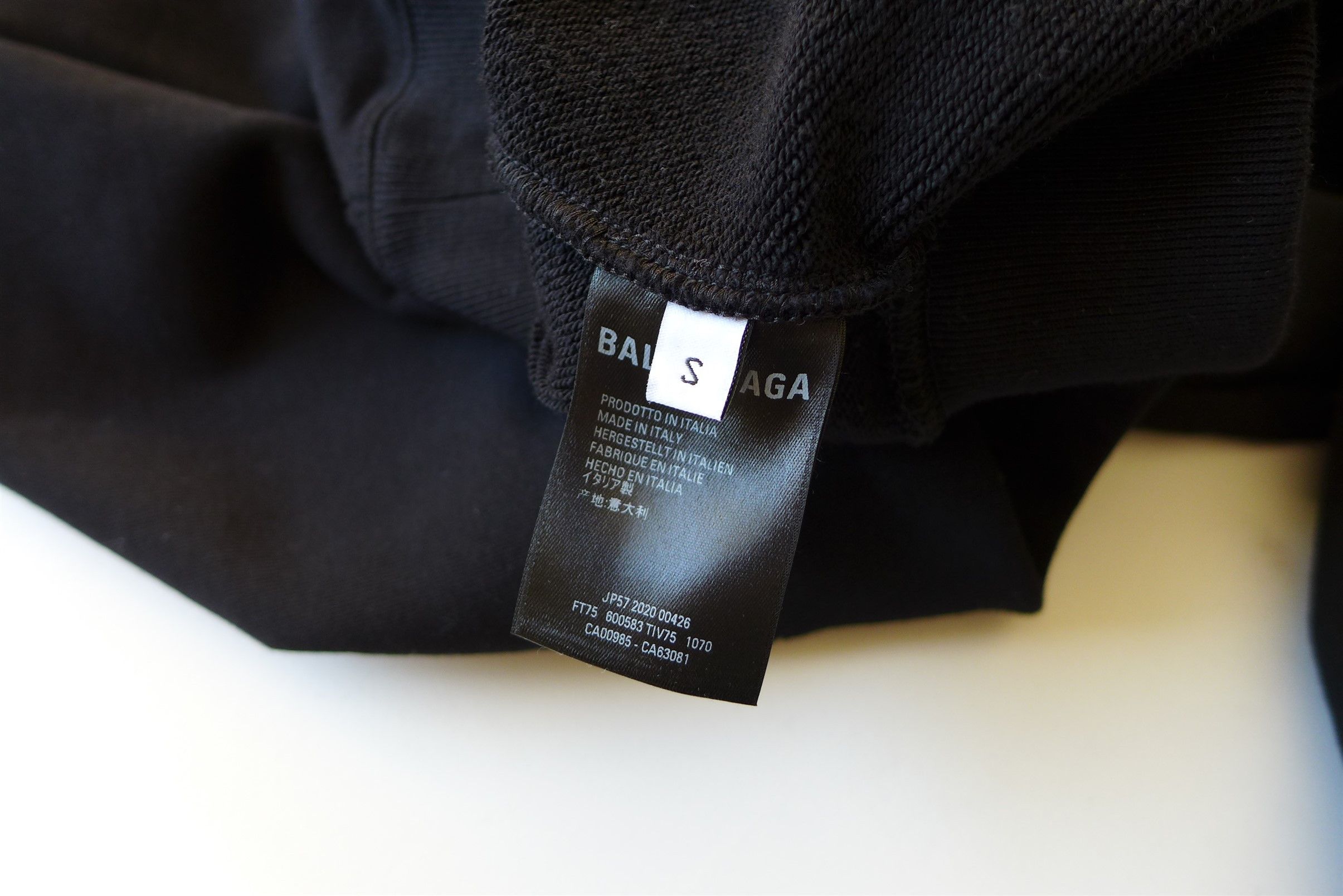 Balenciaga Balenciaga FW20 Crew Hoodie - Black Cotton Size US S / EU 44-46 / 1 - 11 Thumbnail