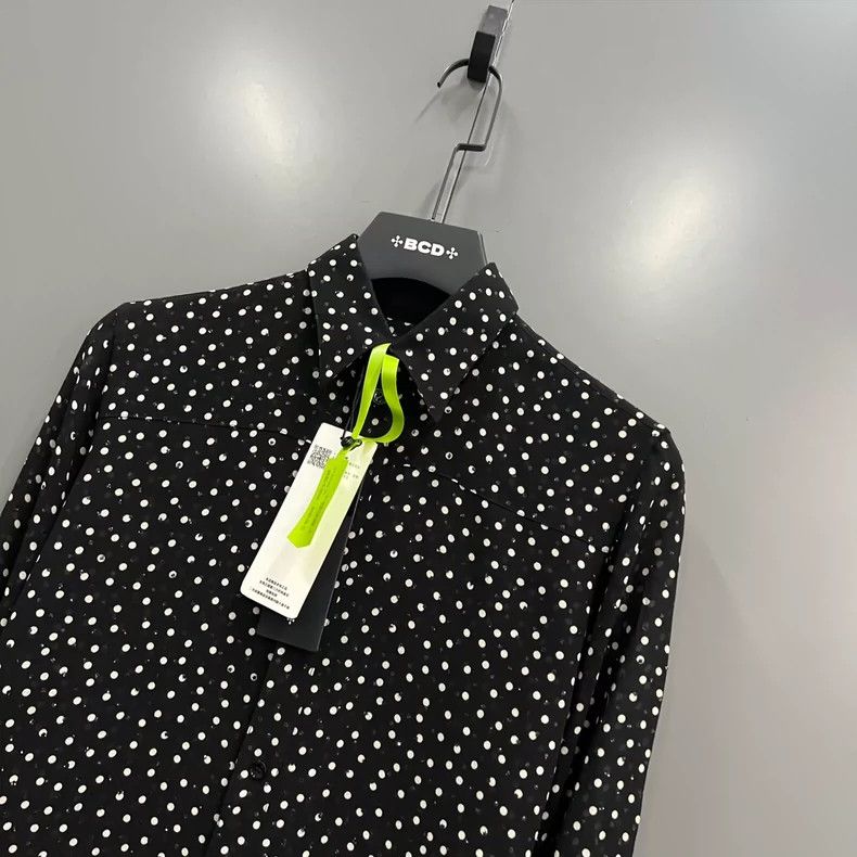 Saint Laurent Paris Saint Laurent Polka Dot Embroidery Shirt Size US M / EU 48-50 / 2 - 1 Thumbnail