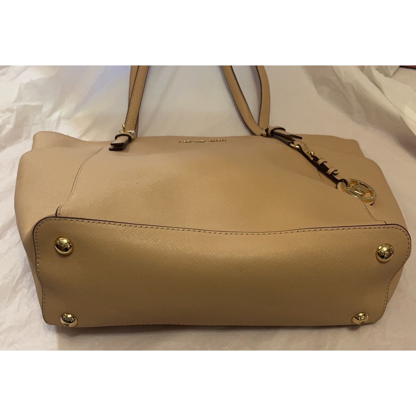 Michael Kors Michael Kors Jet Set Top Zip Tote Beige Large Shoulder Bag Size ONE SIZE - 3 Thumbnail