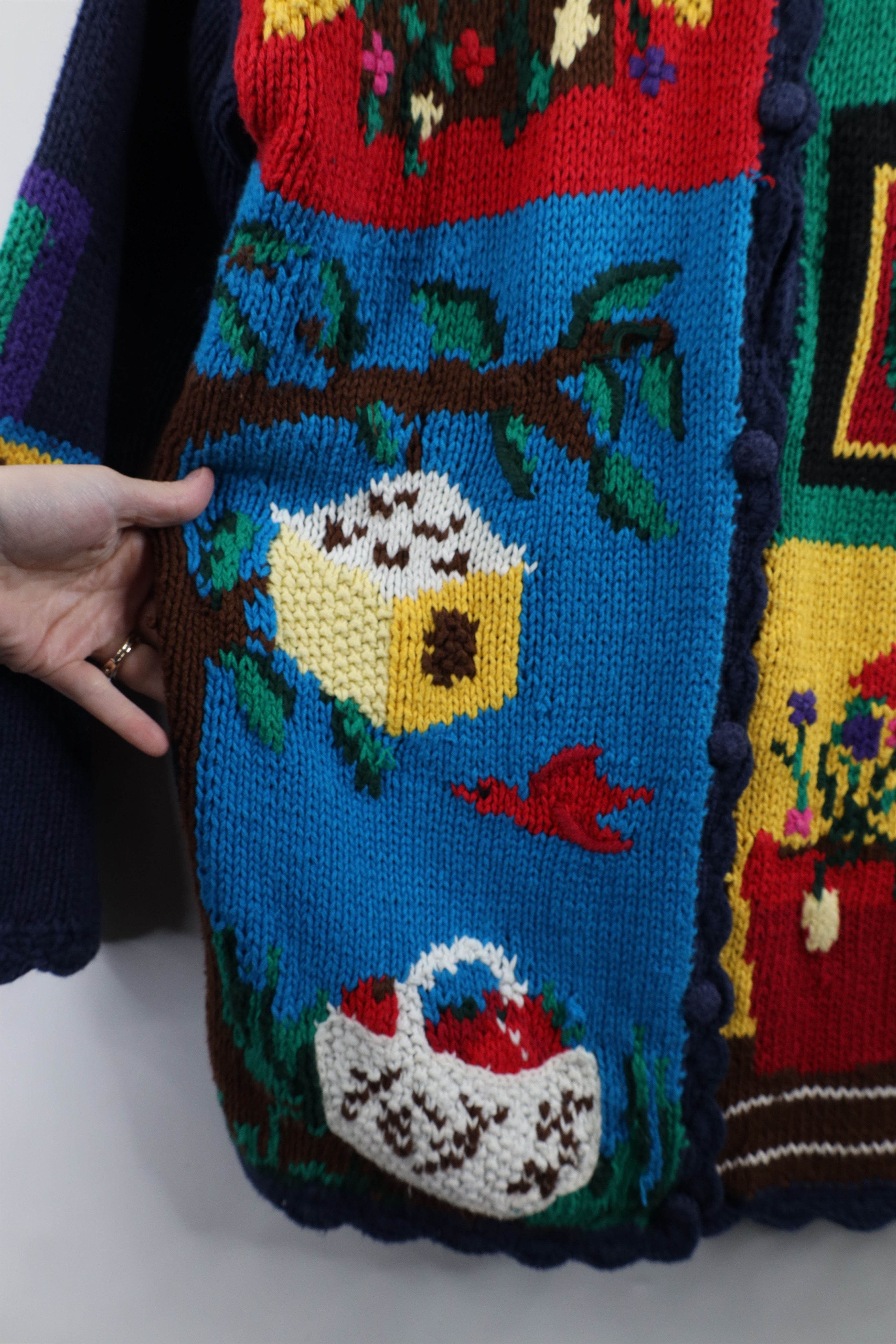 Vintage Vintage 90s Streetwear Knit Garden Nature Cardigan Sweater Size L / US 10 / IT 46 - 7 Thumbnail
