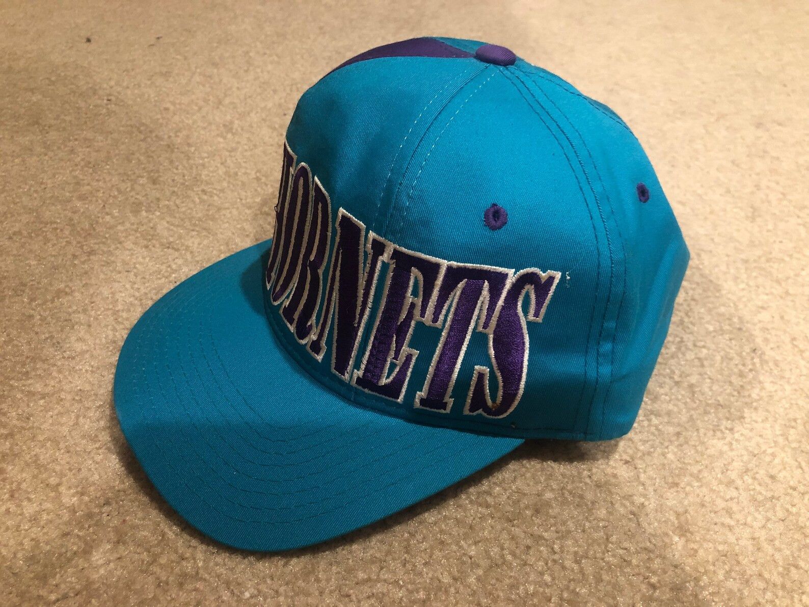 Starter Vintage 90s 90S Charlotte Hornets NBA SnapBack Hat Cap Size ONE SIZE - 4 Thumbnail