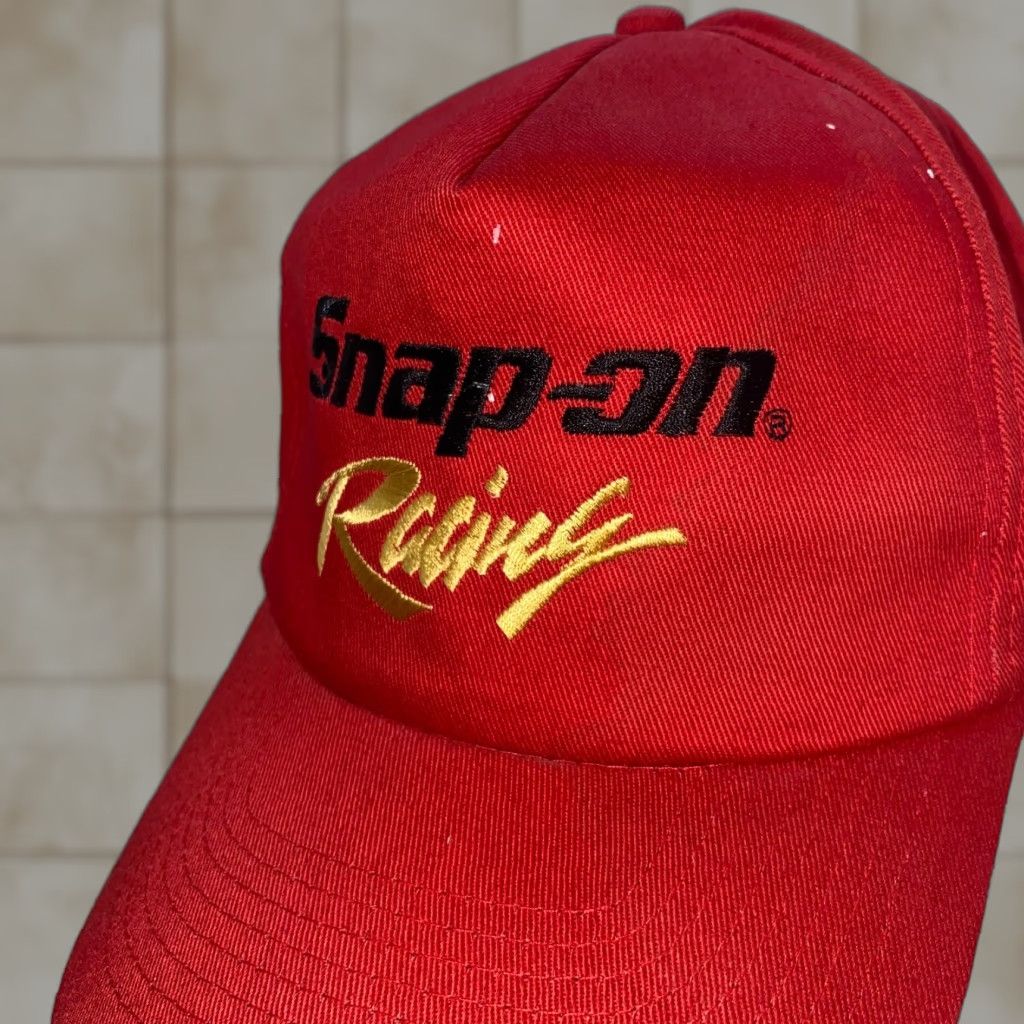 Vintage VINTAGE Snap-On Racing Snapback Hat Red Cap Child? No. Size ONE SIZE - 1 Thumbnail