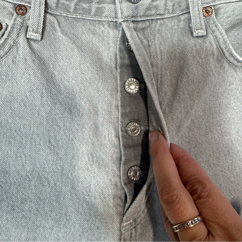 Agolde AGOLDE 90s High Rise Pinch Waist Straight Leg Grey Jeans Si Size 28" / US 6 / IT 42 - 7 Thumbnail