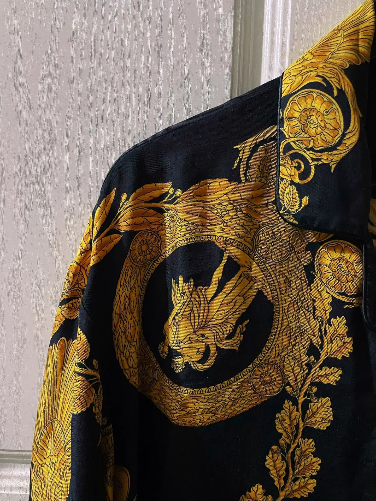 Bottega Veneta Versace Silk Shirt Black Gold Baroque Runway Limited 2XL Size US XXL / EU 58 / 5 - 4 Thumbnail