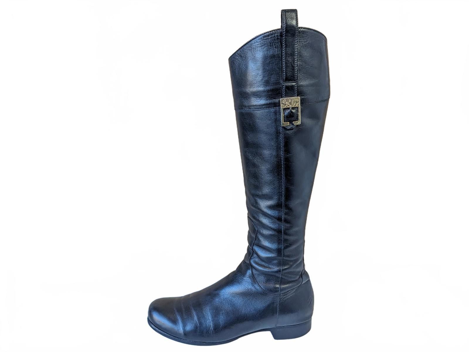 Other Poppy Barley Mexico Women Knee-High Boots Black Leather 10 Size US 10 / IT 40 - 3 Thumbnail