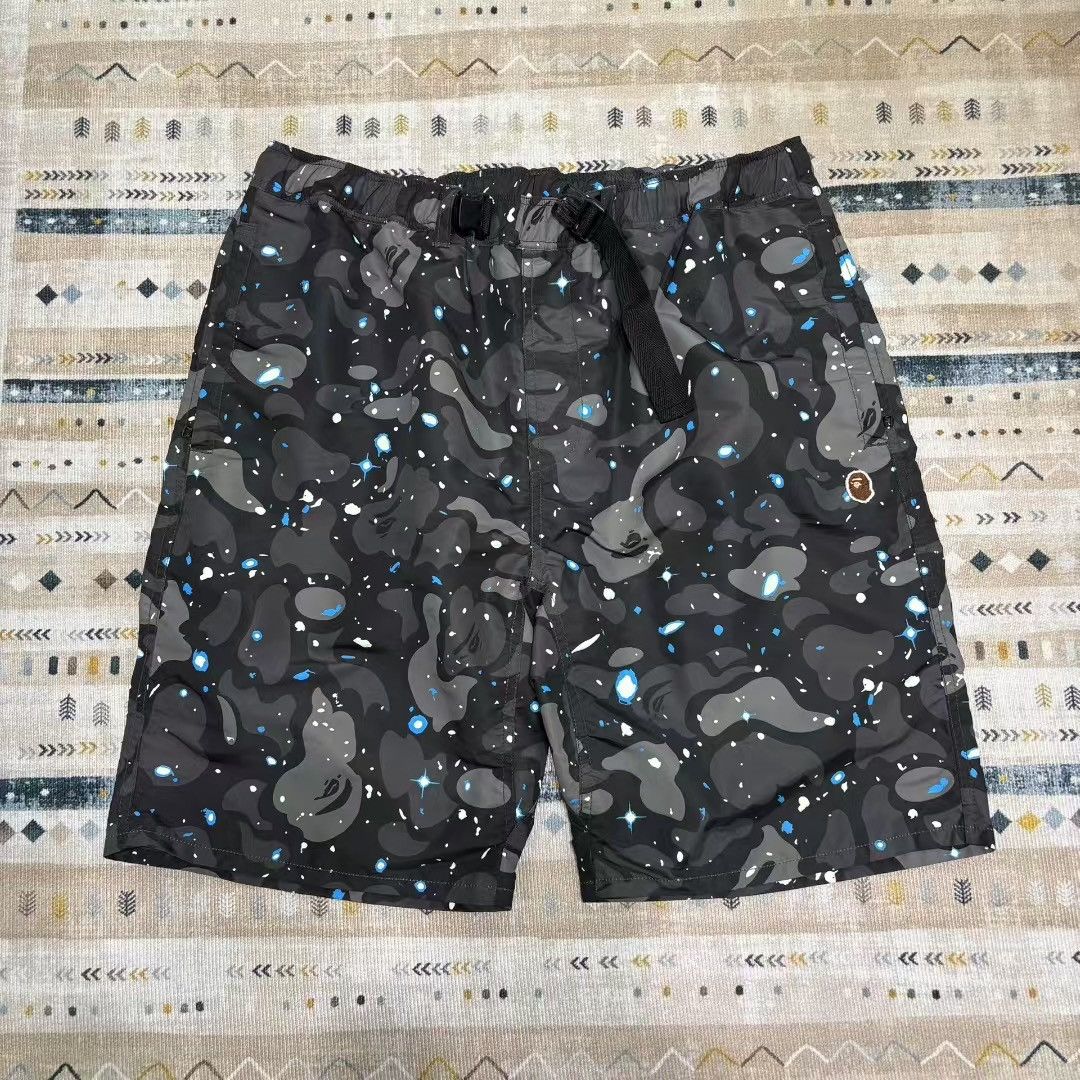 BAPE SPACE CAMO SHARK SHORTS