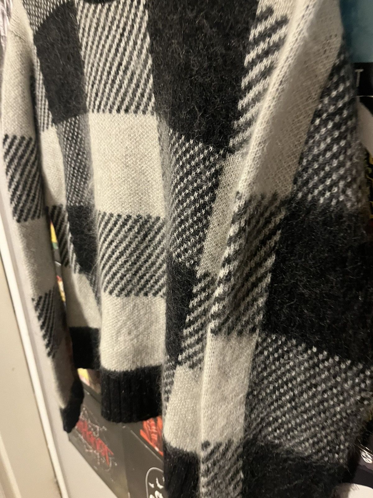 Helmut Lang Y2K 2000’s Helmut Lang Wool / mohair checkered Sweater Size S / US 4 / IT 40 - 5 Thumbnail