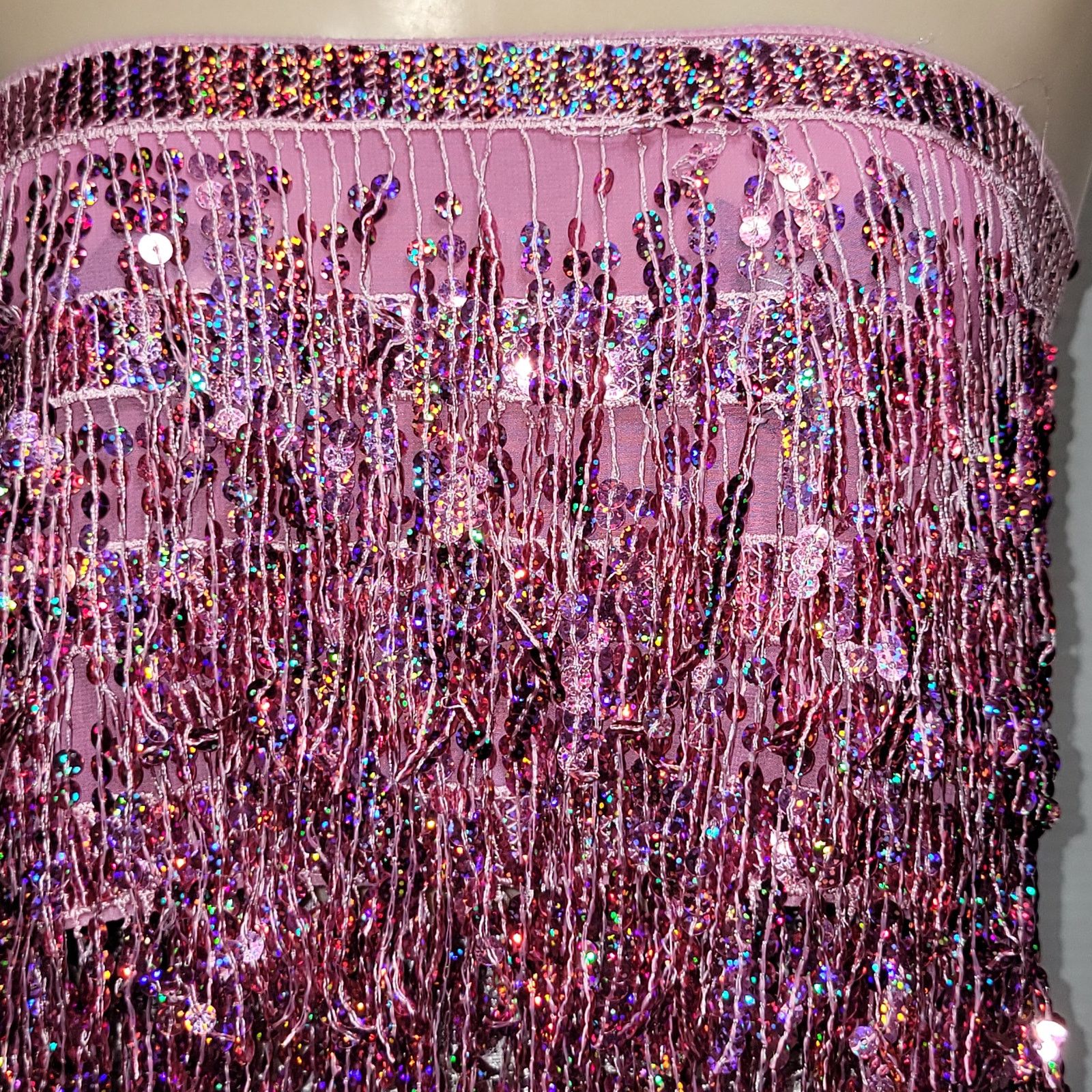 Other 2 Pc Sequin Silver Bottom & Pink Wrap - Size Large / OS Size 26" / US 2 / IT 38 - 2 Thumbnail