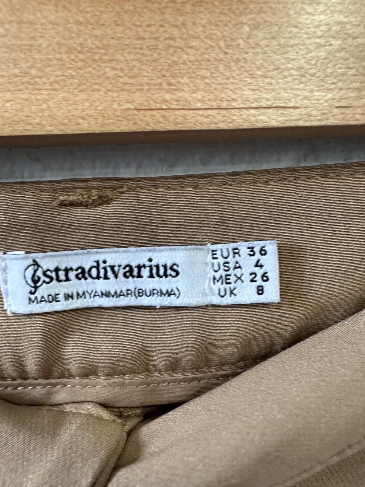 Designer Women's Tan Dress Pants Size 27" / US 4 / IT 40 - 4 Thumbnail
