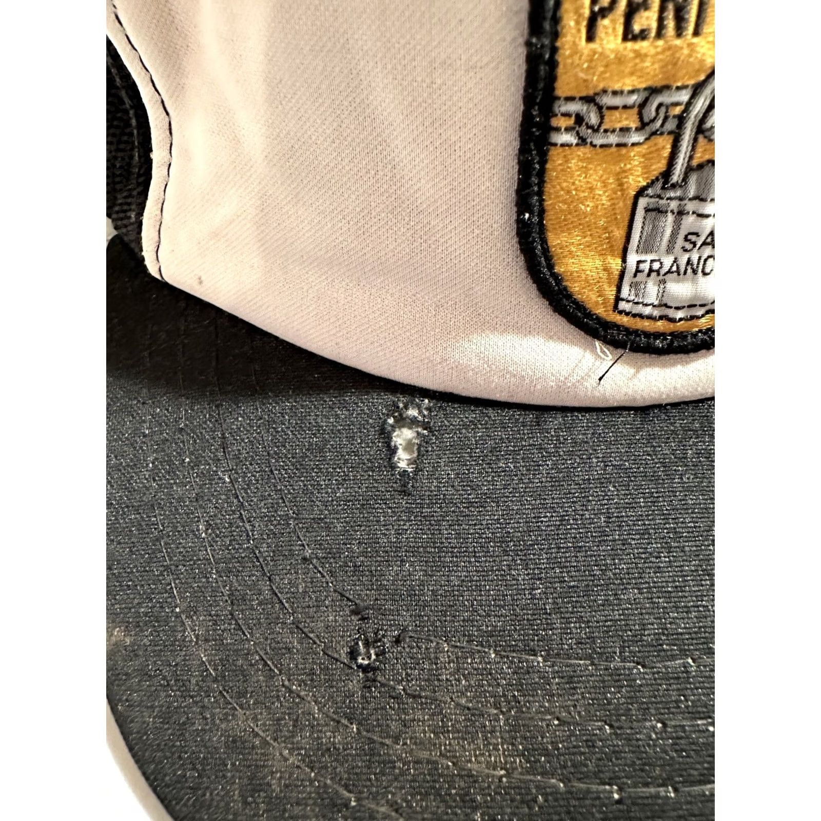 Vintage VINTAGE Alcatraz Federal Penitentiary Trucker Hat Snap-Back Men One Size Black White Hat Size ONE SIZE - 4 Thumbnail