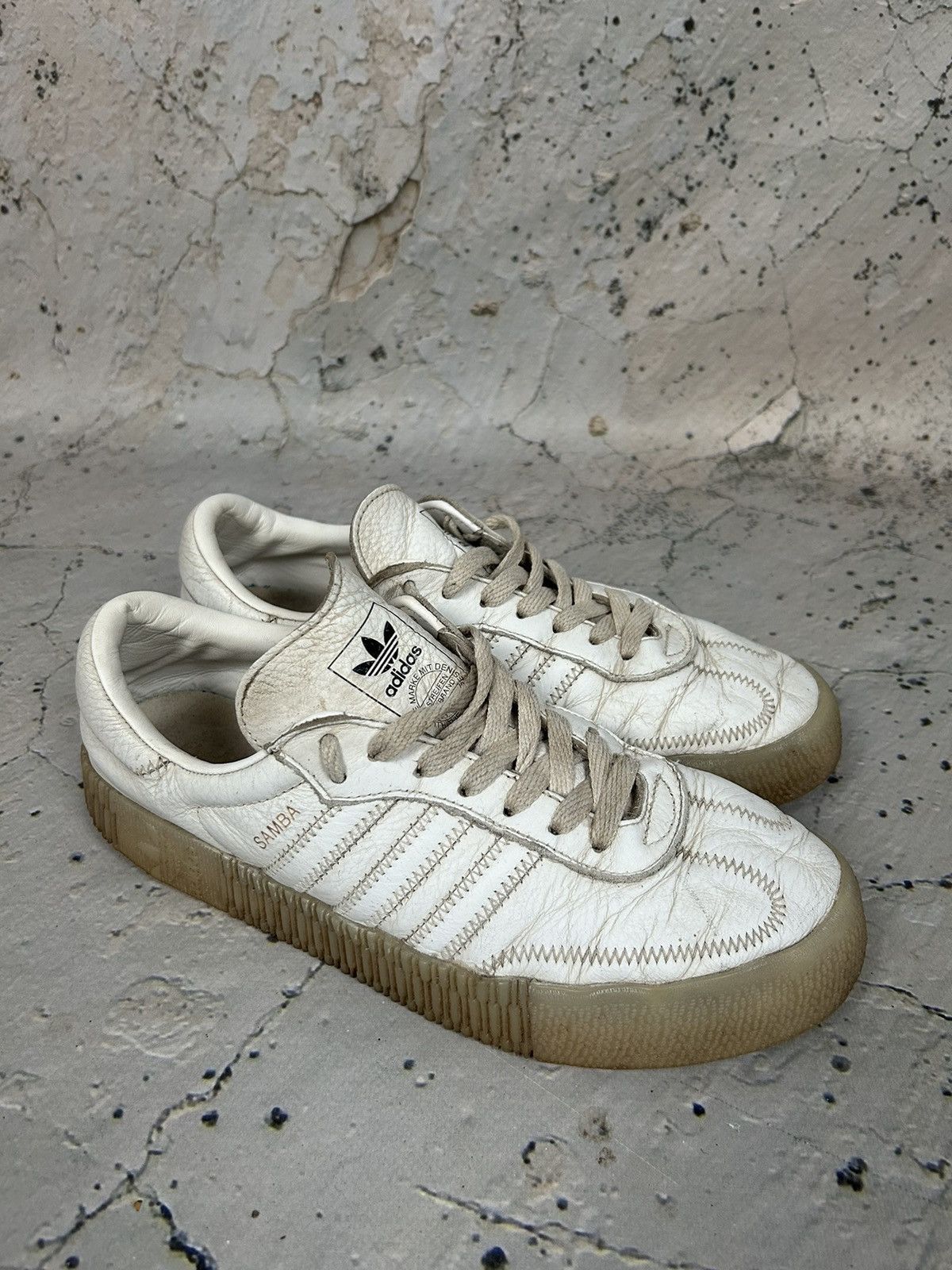 Adidas Vintage Adidas Samba White Sneakers Chunky Streetwear Size US 8.5 / EU 41-42 - 3 Thumbnail