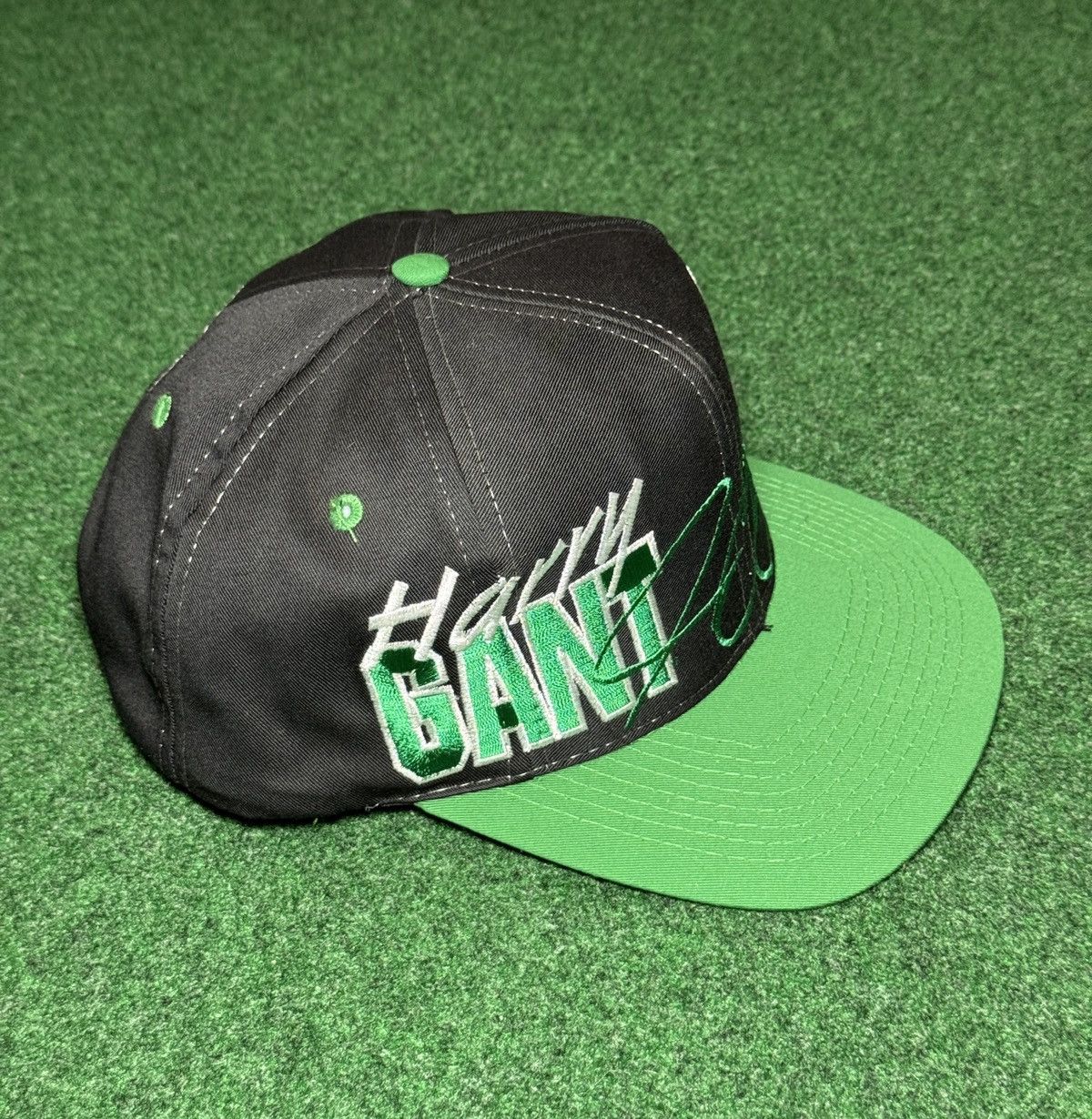 Logo 7 Vintage 90s Harry Gant #33 Nascar Kelly Green Logo 7 Hat Size ONE SIZE - 2 Thumbnail