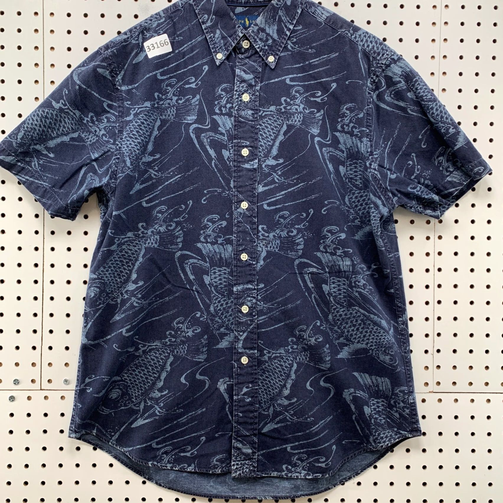 Ralph Lauren Ralph Lauren Shirt Mens L Button-Down Blue Slim Fit 21x29 Abstract Graphic Size US L / EU 52-54 / 3 - 6 Thumbnail