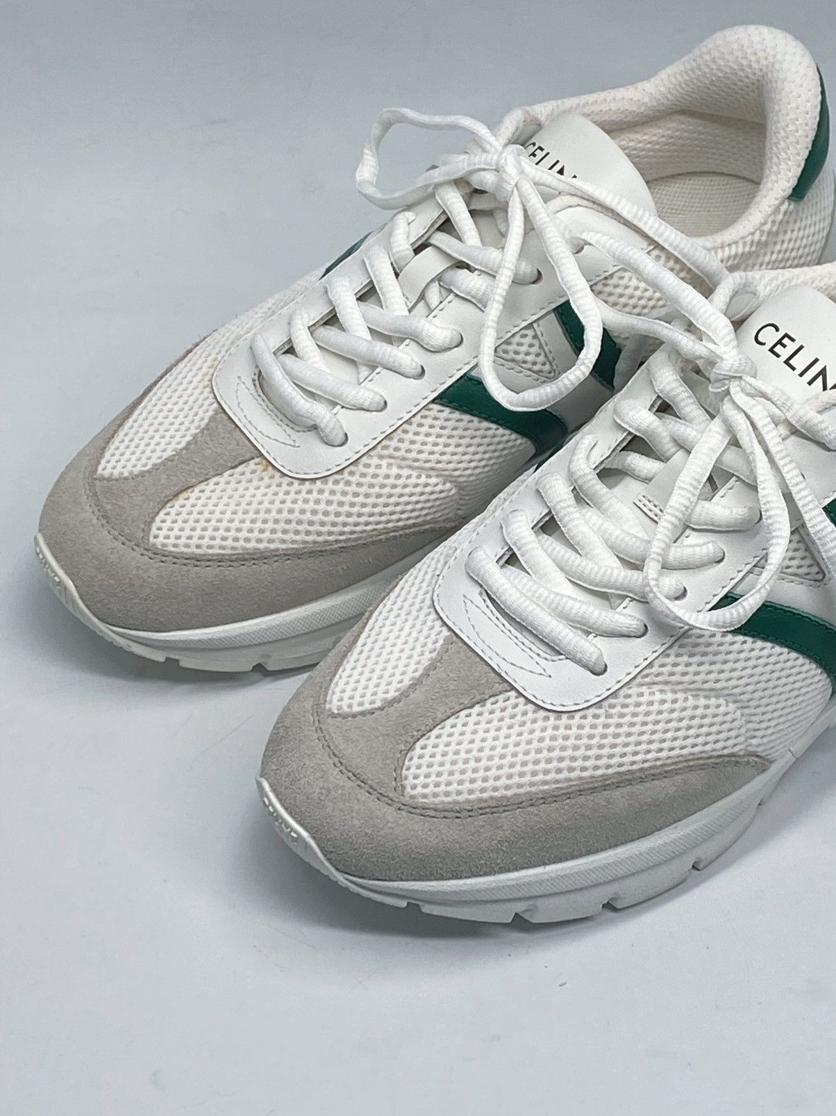 Celine Celine CR-01 Suede-Trimmed Leather and Mesh Sneakers size 37 Size US 7 / IT 37 - 6 Thumbnail