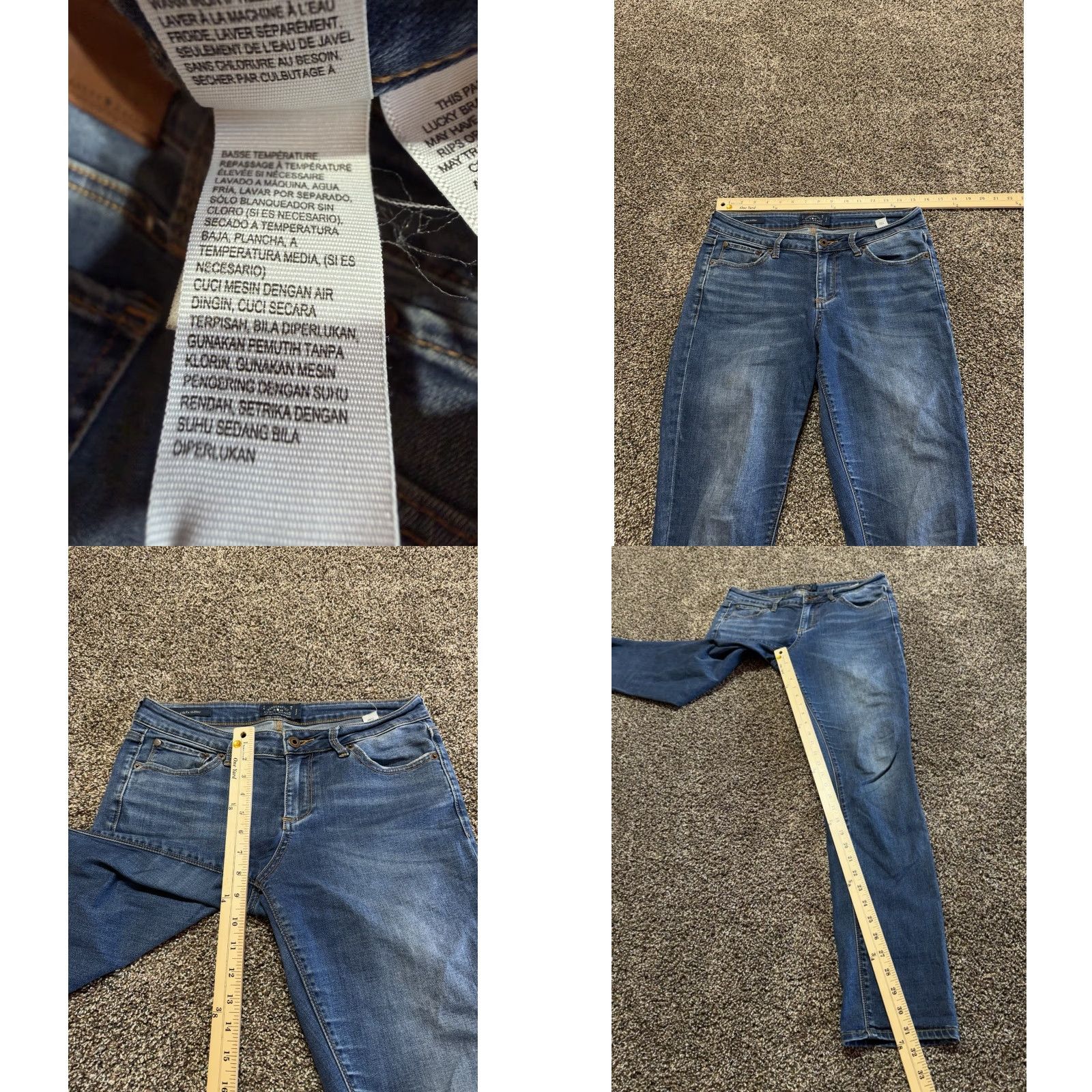 Lucky Brand Lucky Brand Lolita Skinny Jeans Women Size 8 Blue Denim Stretch 5-Pocket Inseam 31"} Size 30" / US 8 / IT 44 - 8 Thumbnail
