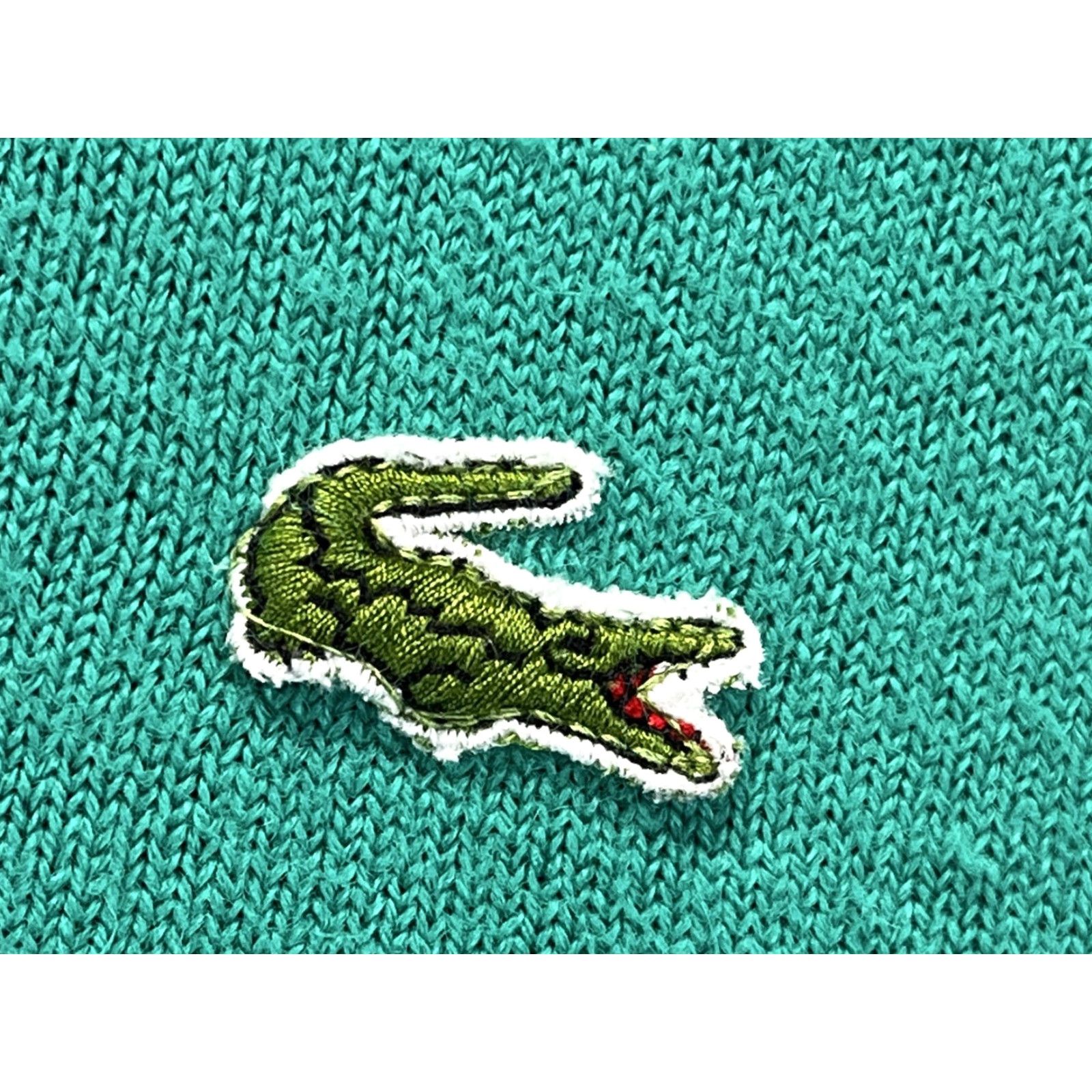 Lacoste VINTAGE Lacoste Sweater Mens L Green V-Neck Logo 70s Grandpa Core Pullover Knit Acrylic Long Sleeve Size US L / EU 52-54 / 3 - 4 Thumbnail