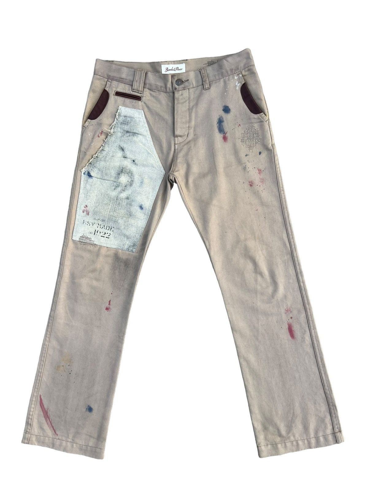 Vintage Bonds & Peace Japan Painter Khaki Flare Chinos Pant Size US 30 / EU 46 - 1 Thumbnail