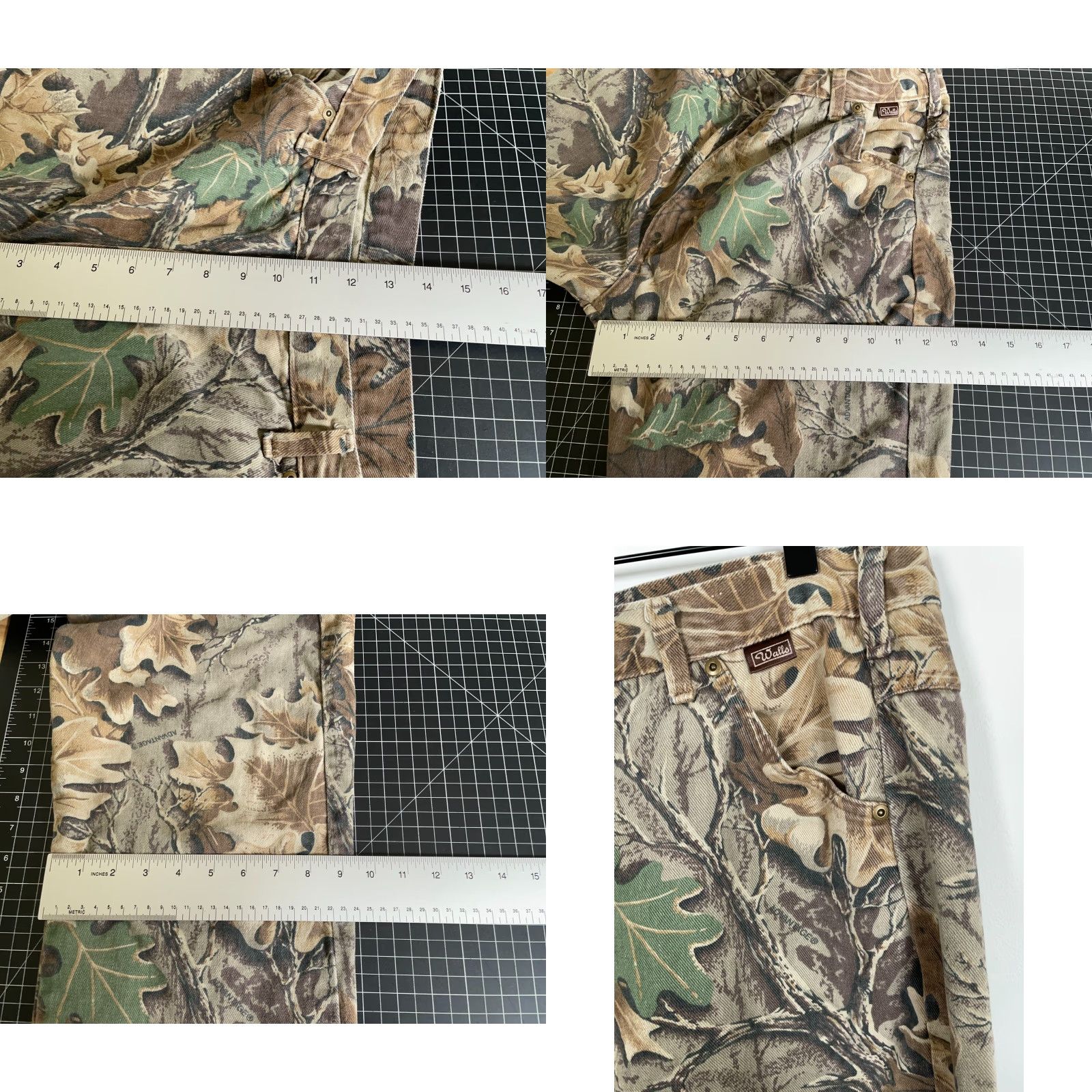 Walls VINTAGE Walls Camouflage Jeans Men's 36 x 31 Regular Straight 5-Pocket Denim Green USA Made Size US 36 / EU 52 - 8 Thumbnail