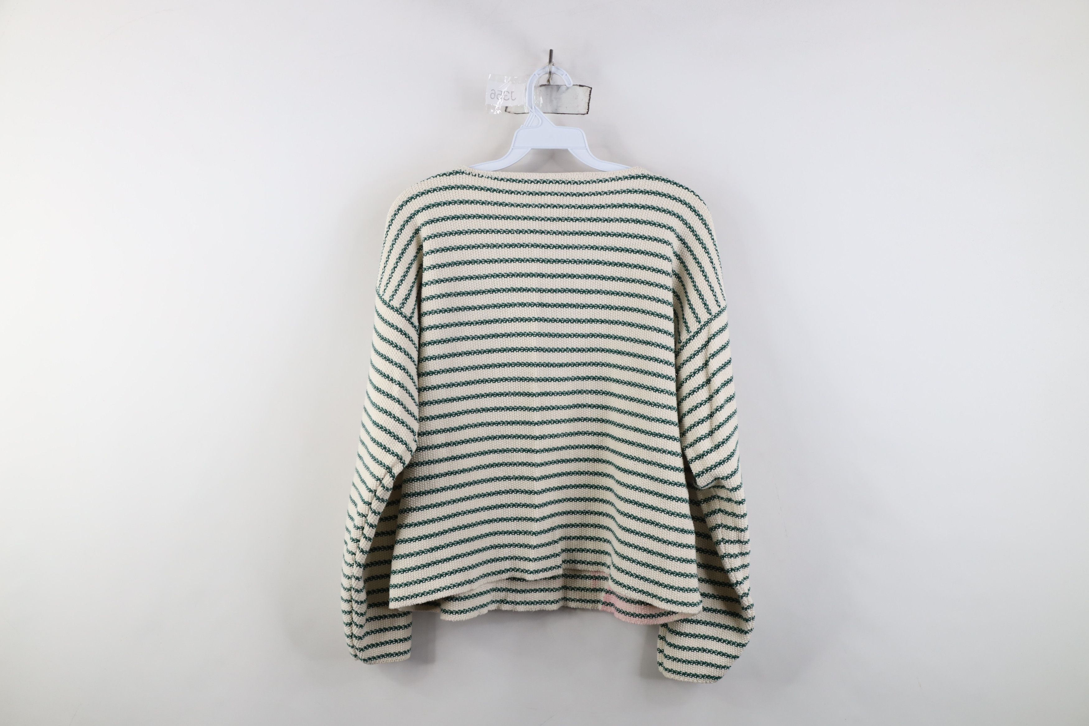 Vintage Vintage 90s Streetwear Boxy Striped Knit Henley Sweater USA Size M / US 6-8 / IT 42-44 - 12 Thumbnail