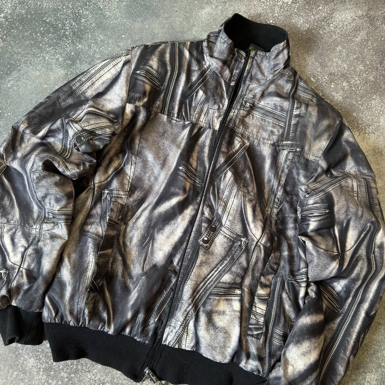20471120 Avant Garde Zip Details Printed Jacket (rick owens vibe) Size US M / EU 48-50 / 2 - 2 Thumbnail