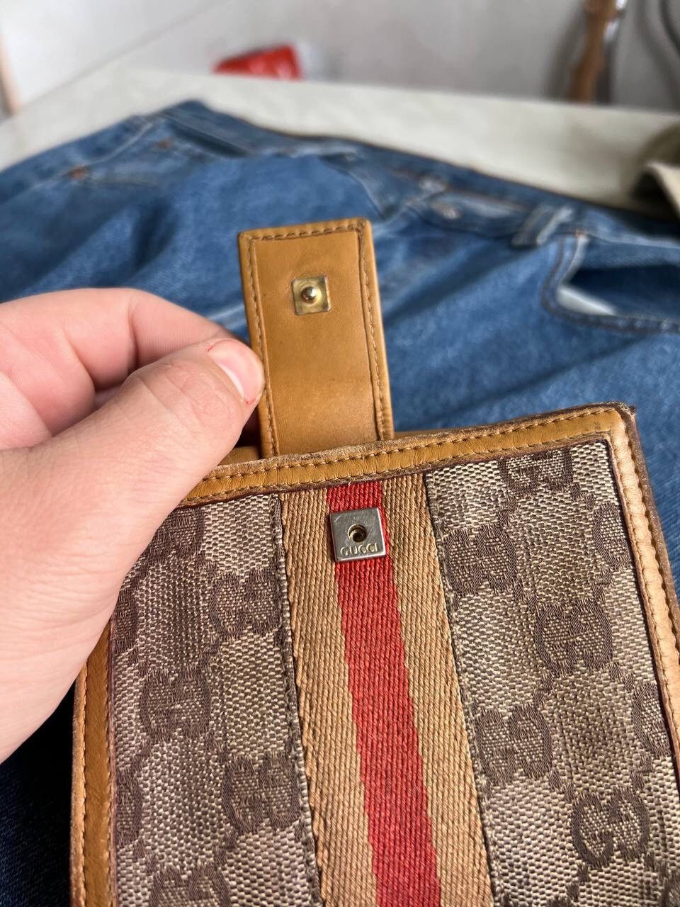 Gucci Vintage 00s Gucci wallet leather monogram GG Logo Y2K Size ONE SIZE - 4 Thumbnail