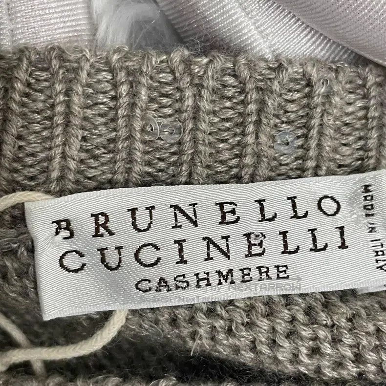 Brunello Cucinelli Brunello Cucinelli Gray Sequined Cashmere Maxi Dress Size M / US 6-8 / IT 42-44 - 3 Thumbnail