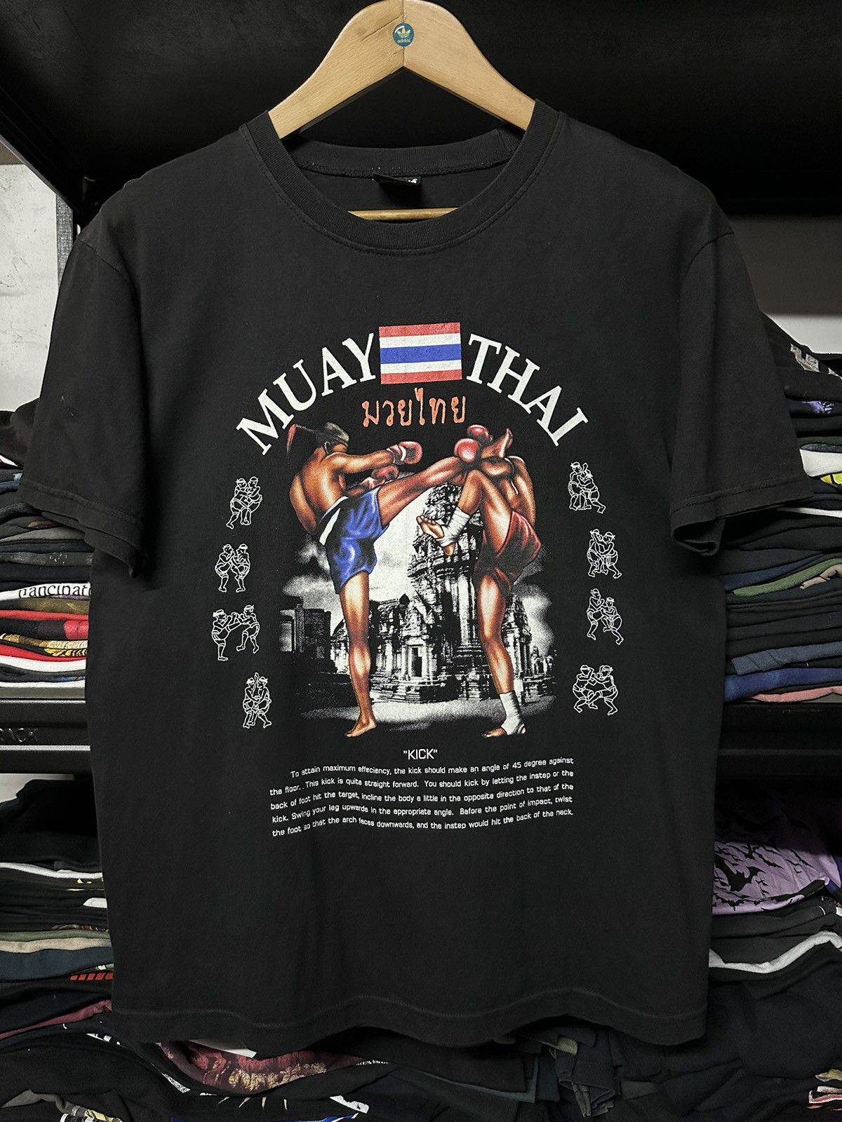 Vintage × WWE × WWF Vintage Boxing Muay Thai Sun Faded Tee Size US M / EU 48-50 / 2 - 1 Thumbnail