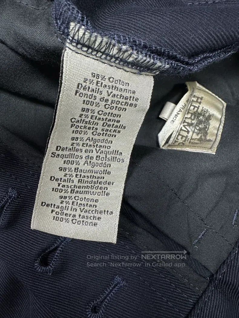 Hermes Hermes Autumn/Winter logo leather patch denim casual pants Size 26" / US 2 / IT 38 - 6 Thumbnail