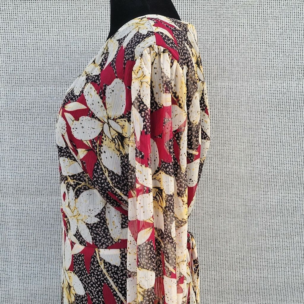 Bar III Bar III Floral Long-Sleeve Wrap V-neck Dress XX Lined NWT Size XXL / US 16-18 / IT 52-54 - 6 Thumbnail