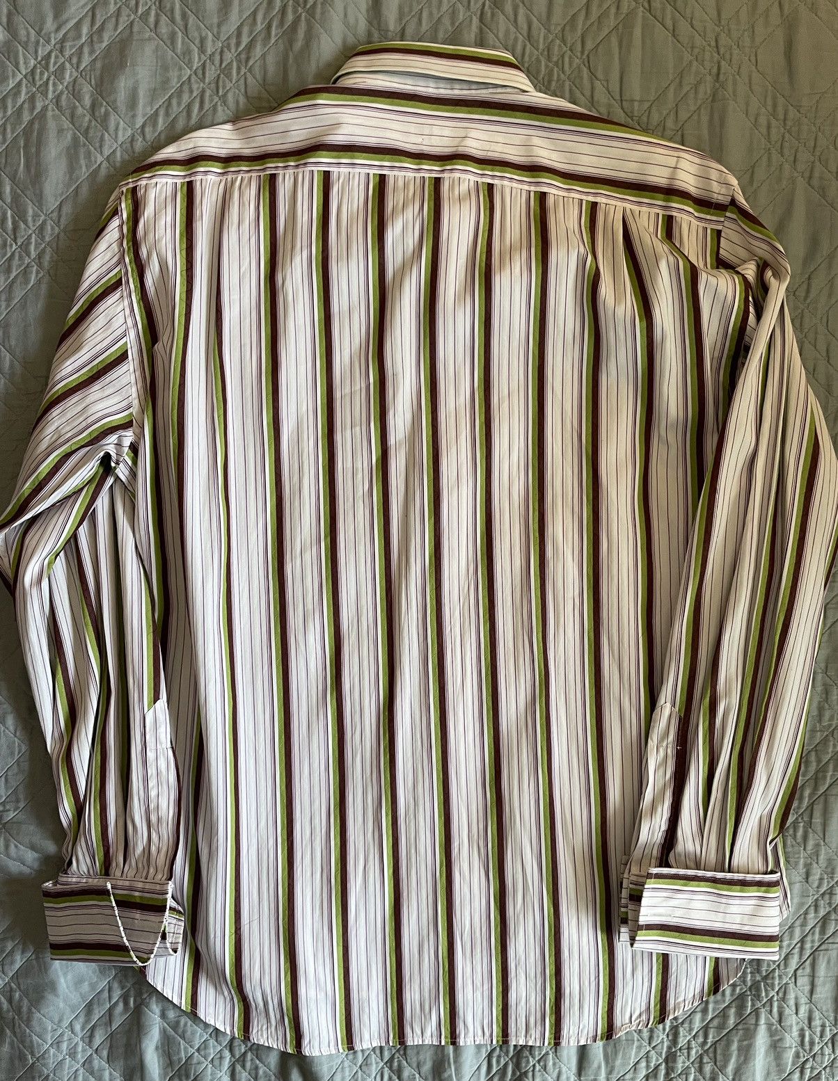 Etro Striped French Cuff Shirt Size US XL / EU 56 / 4 - 6 Thumbnail