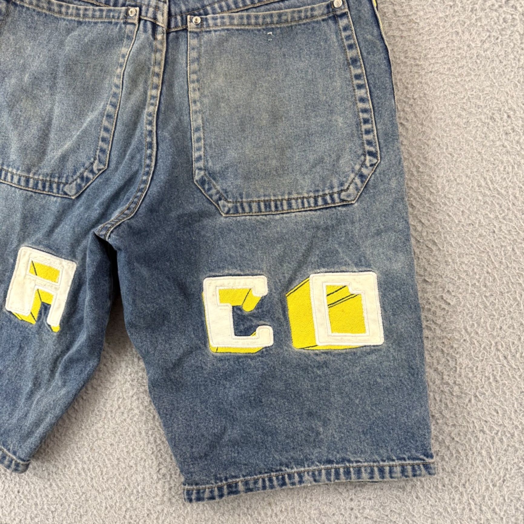 Vintage VINTAGE PACO Jeans Shorts Mens 32 Blue Baggy Denim Jorts Streetwear Skater Bermuda Hip Hop Streetwear 32 Mens Blue Denim Shorts Size US 32 / EU 48 - 7 Thumbnail
