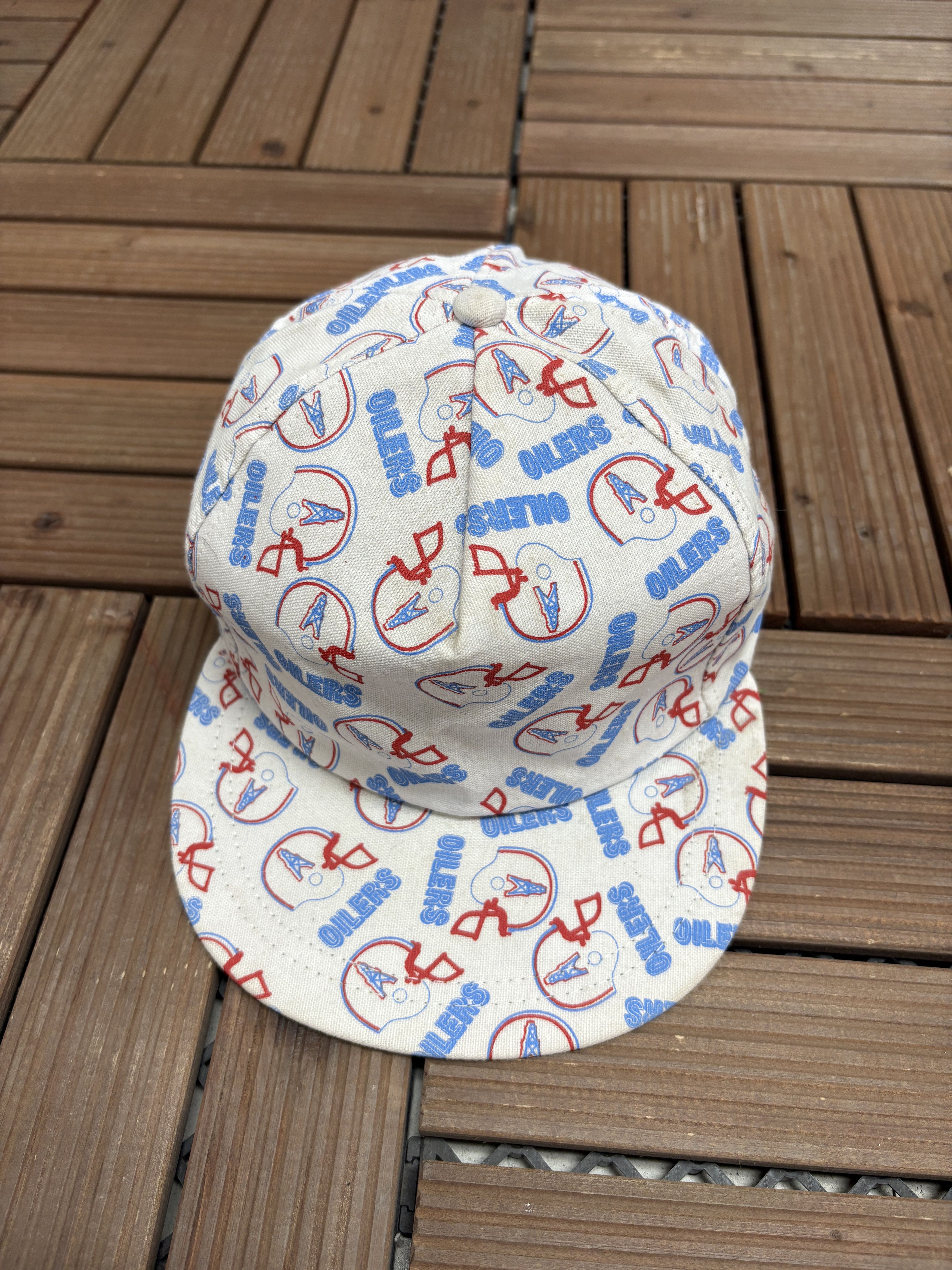 Vintage Houston Oilers Helmet AOP Vintage White Snap BackHat Size ONE SIZE - 1 Thumbnail