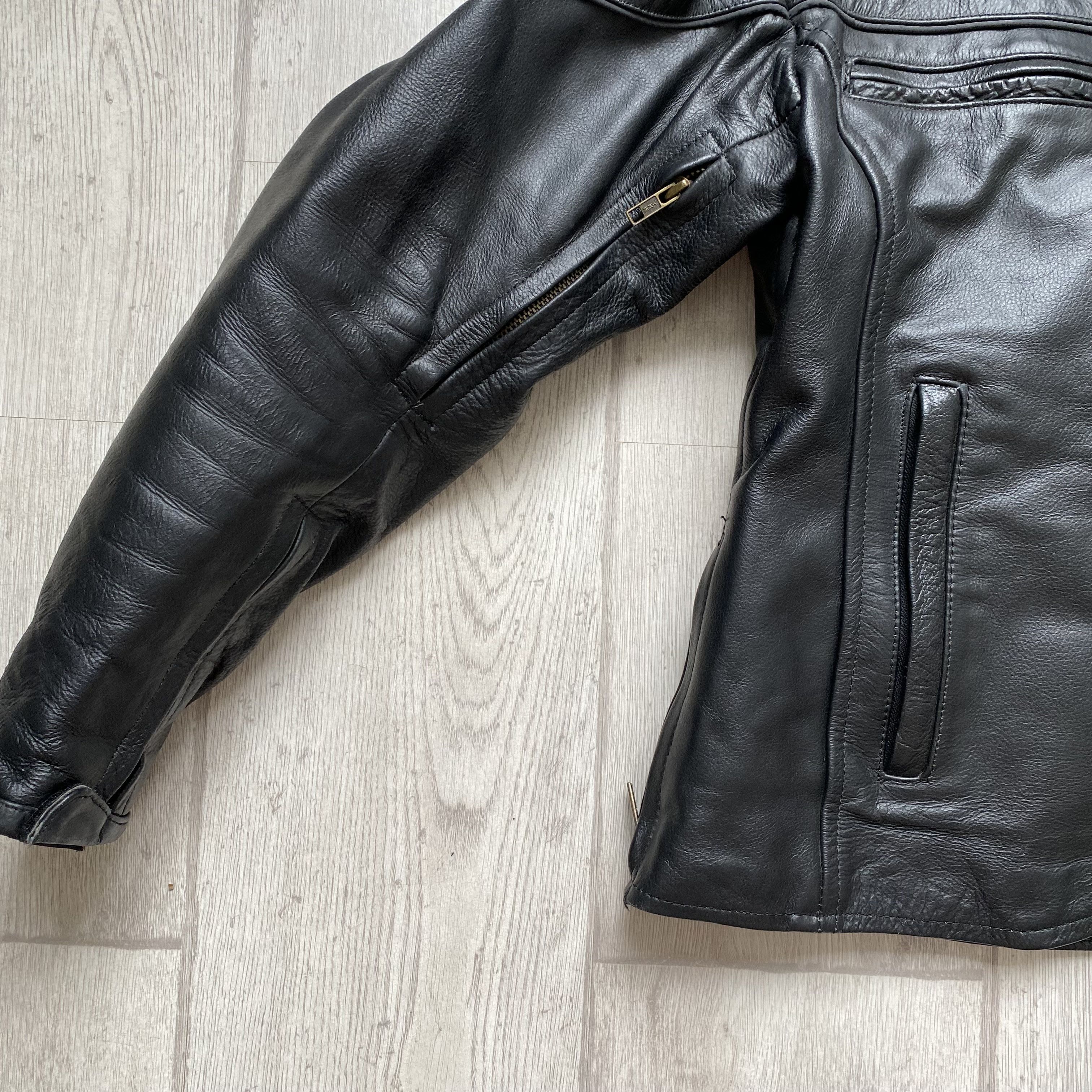Harley Davidson 🏍️Vintage Leater Biker Jacket Moto Racing Avant-garde Size M / US 6-8 / IT 42-44 - 6 Thumbnail